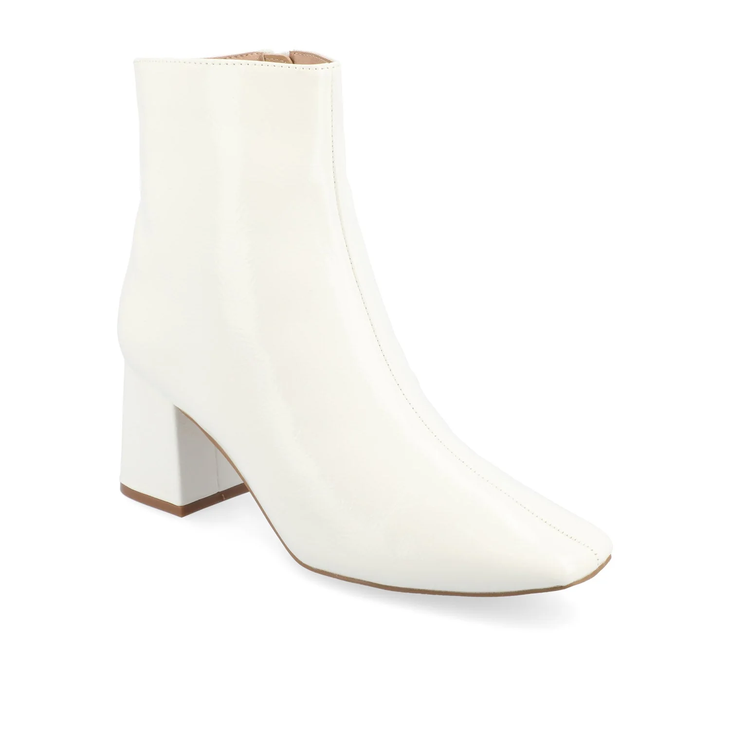 HAYLINN SQUARE TOE BOOTIES - White Patent - Image 6