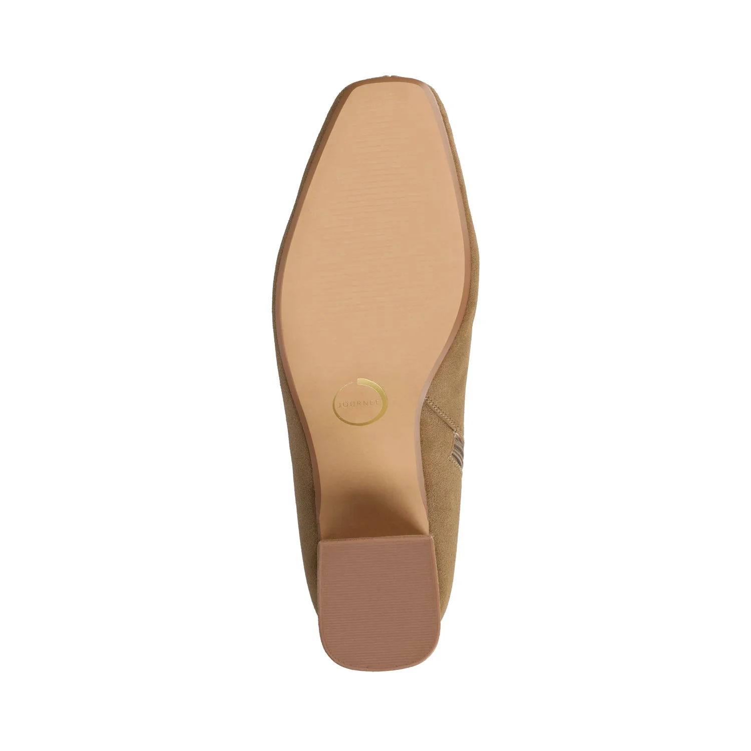 HAYLINN SQUARE TOE BOOTIES IN WIDE WIDTH - Taupe Suede - Image 5