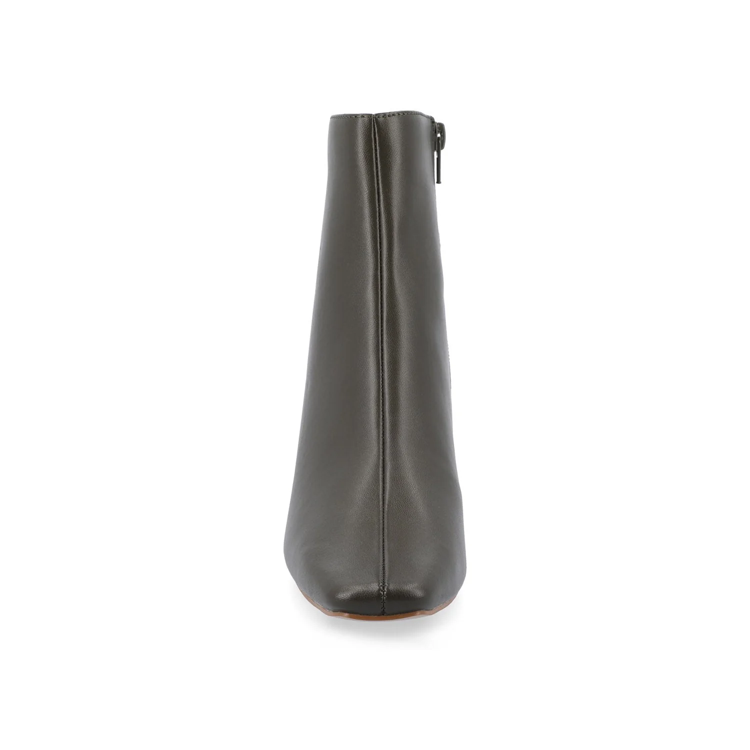 HAYLINN SQUARE TOE BOOTIES IN VEGAN LEATHER - Green PU - Image 5