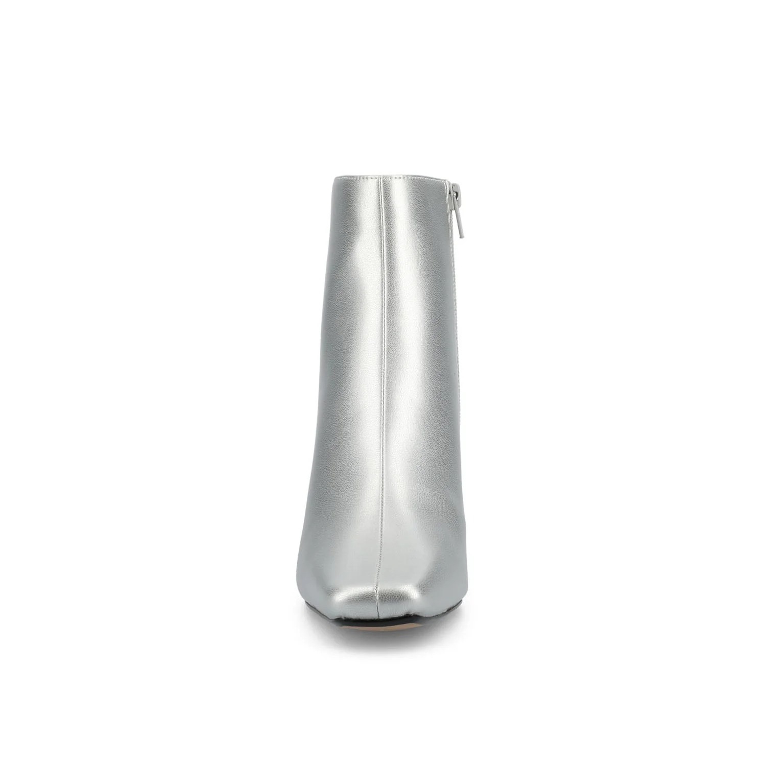 HAYLINN SQUARE TOE BOOTIES IN VEGAN LEATHER - Silver PU - Image 6