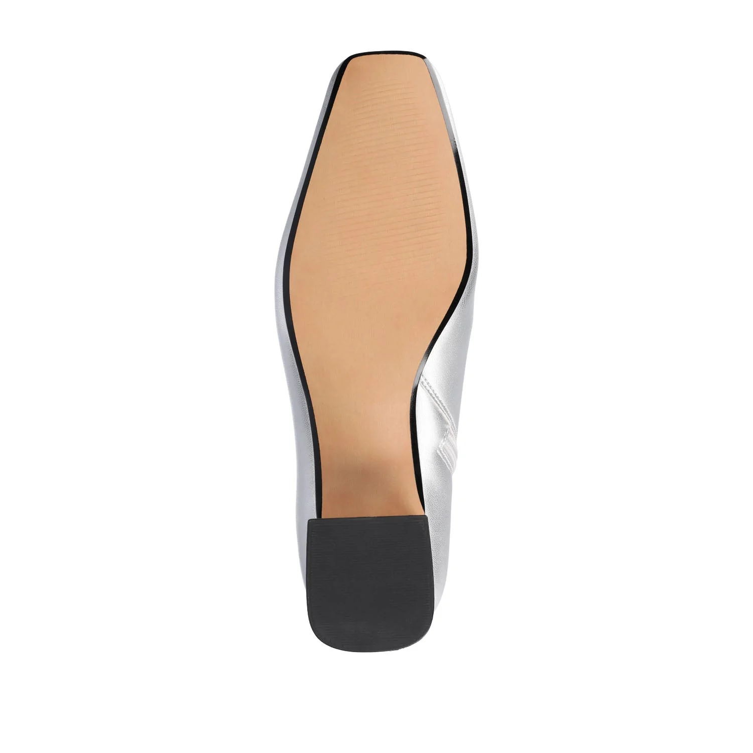 HAYLINN SQUARE TOE BOOTIES IN VEGAN LEATHER - Silver PU - Image 9