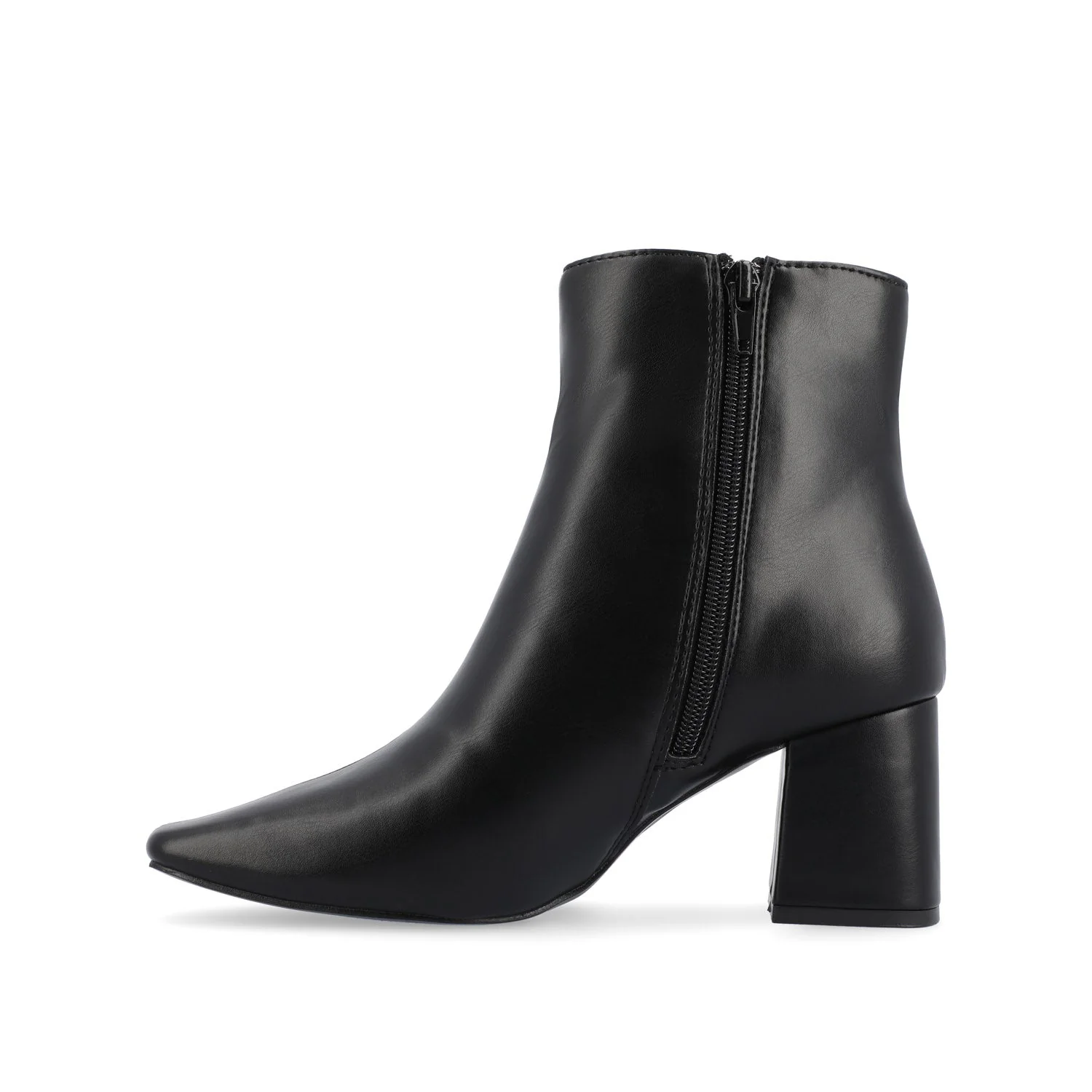 HAYLINN VEGAN LEATHER BOOTIES IN WIDE - Black - Image 3