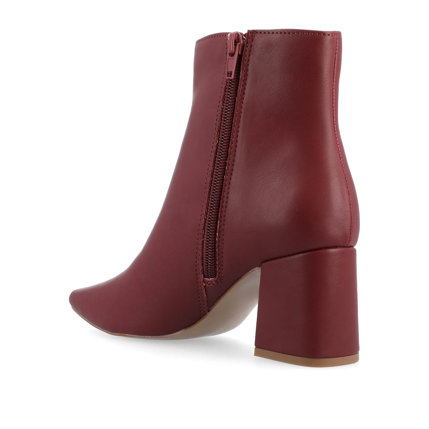 HAYLINN VEGAN LEATHER BOOTIES IN WIDE - Brick PU - Image 5