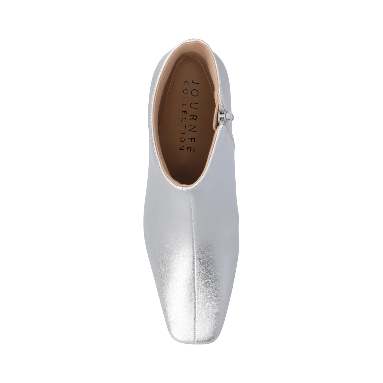 HAYLINN VEGAN LEATHER BOOTIES IN WIDE - Silver PU - Image 4