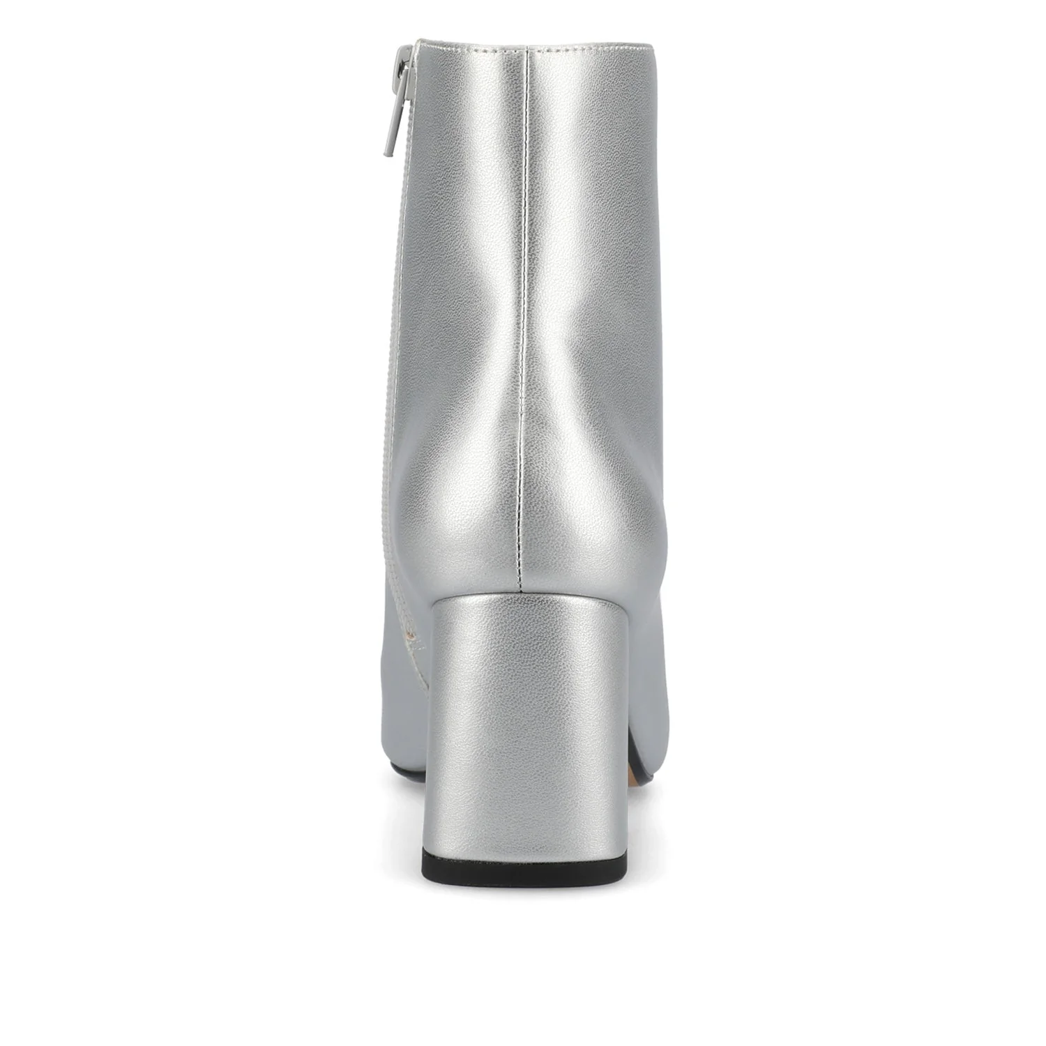 HAYLINN VEGAN LEATHER BOOTIES IN WIDE - Silver PU - Image 6