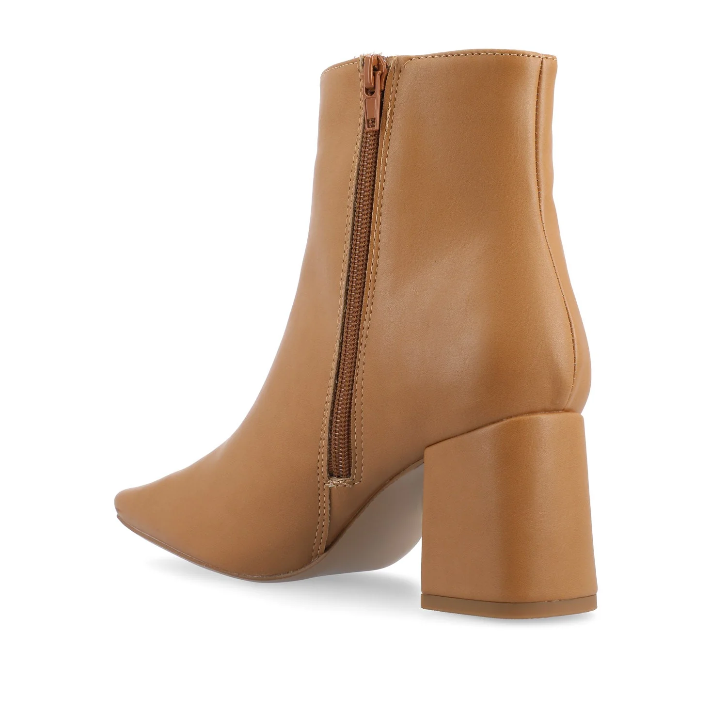HAYLINN VEGAN LEATHER BOOTIES IN WIDE - Tan PU - Image 4