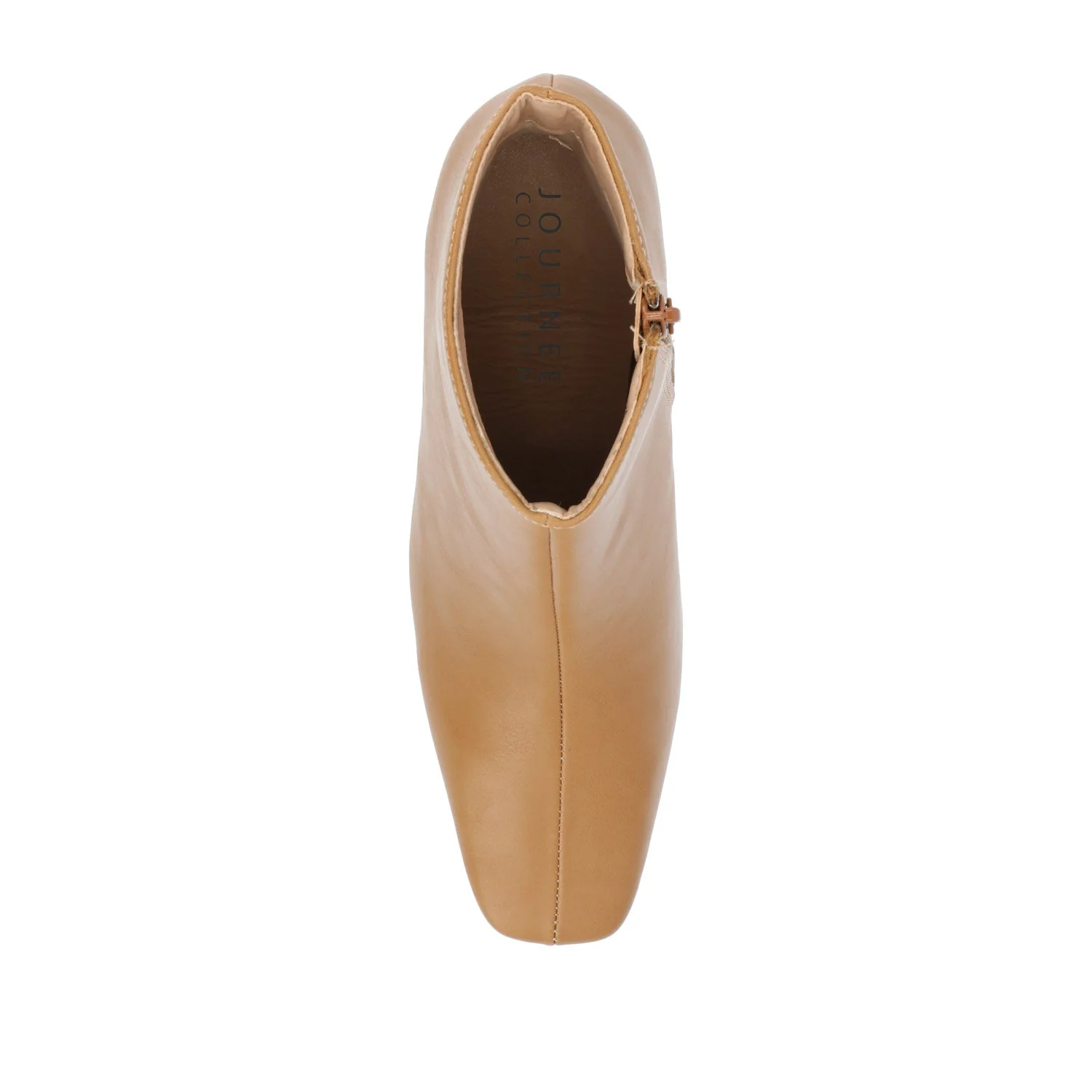 HAYLINN VEGAN LEATHER BOOTIES IN WIDE - Tan PU - Image 6