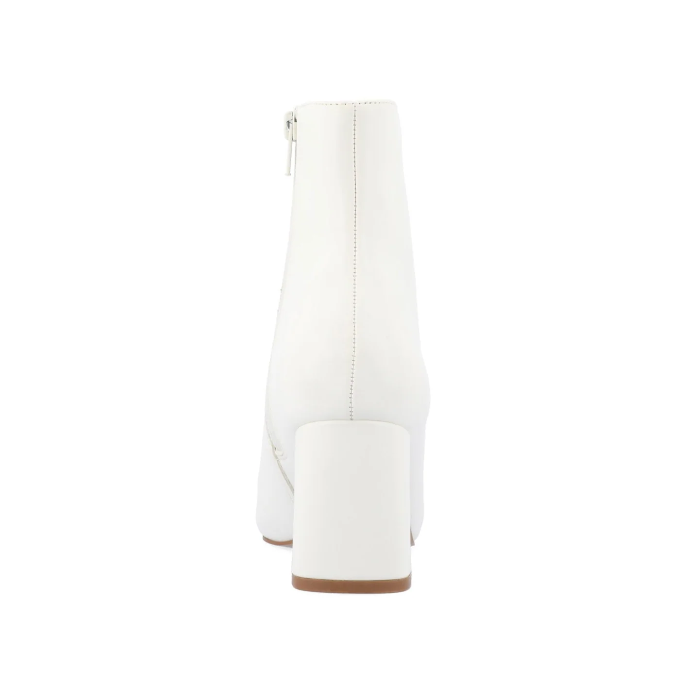 HAYLINN SQUARE TOE BOOTIES IN VEGAN LEATHER - White PU - Image 7