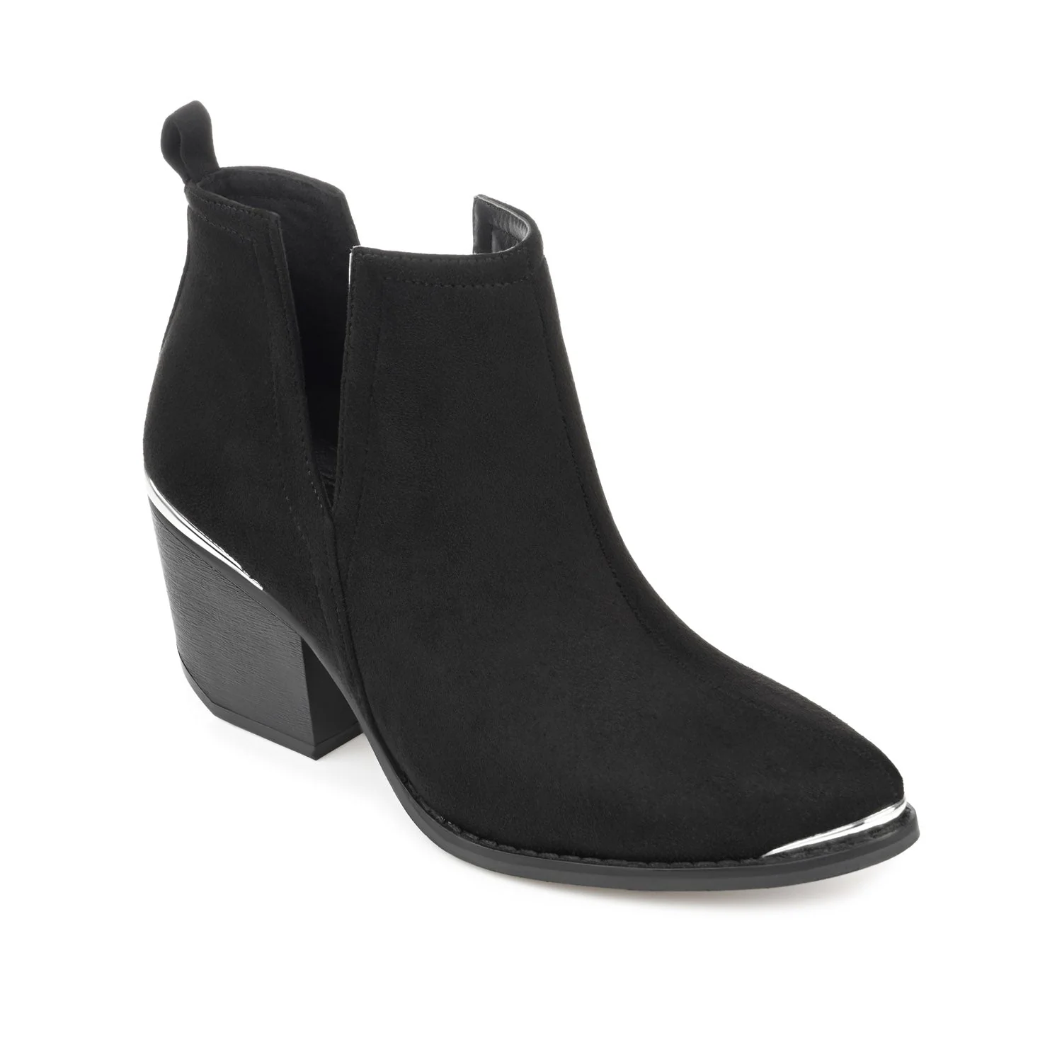 ISSLA CUTOUT BOOTIES IN FAUX SUEDE - Black - Image 2