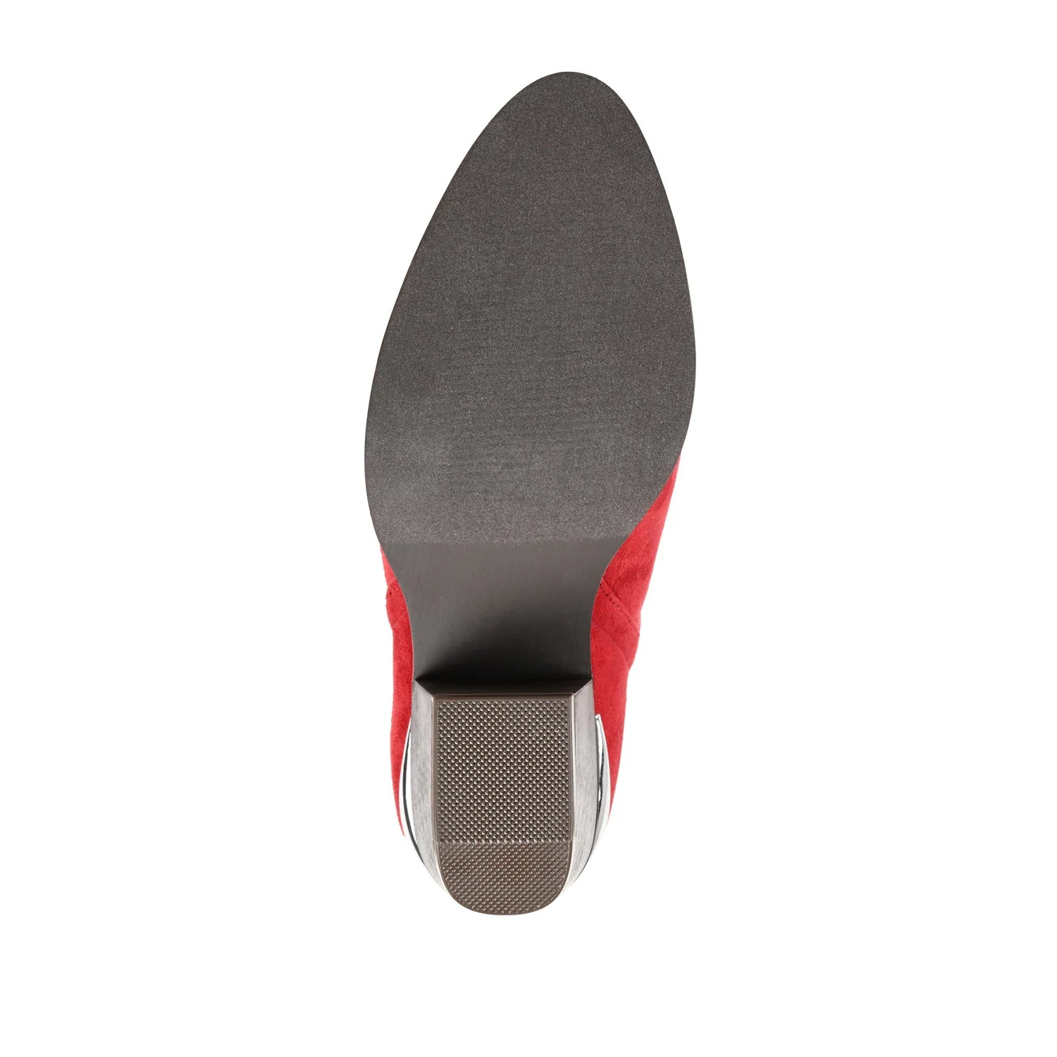 ISSLA CUTOUT BOOTIES IN FAUX SUEDE - Red - Image 8