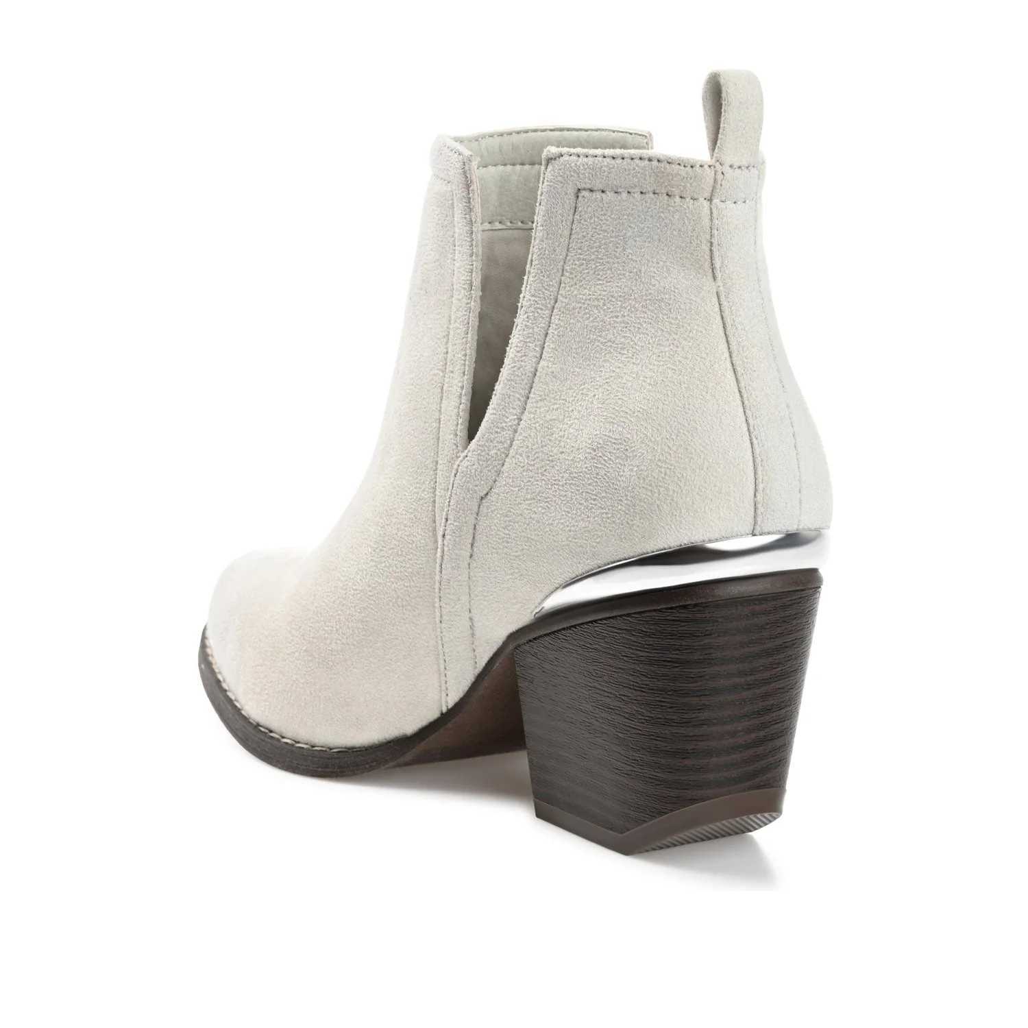 ISSLA CUTOUT BOOTIES IN FAUX SUEDE - Sand - Image 4