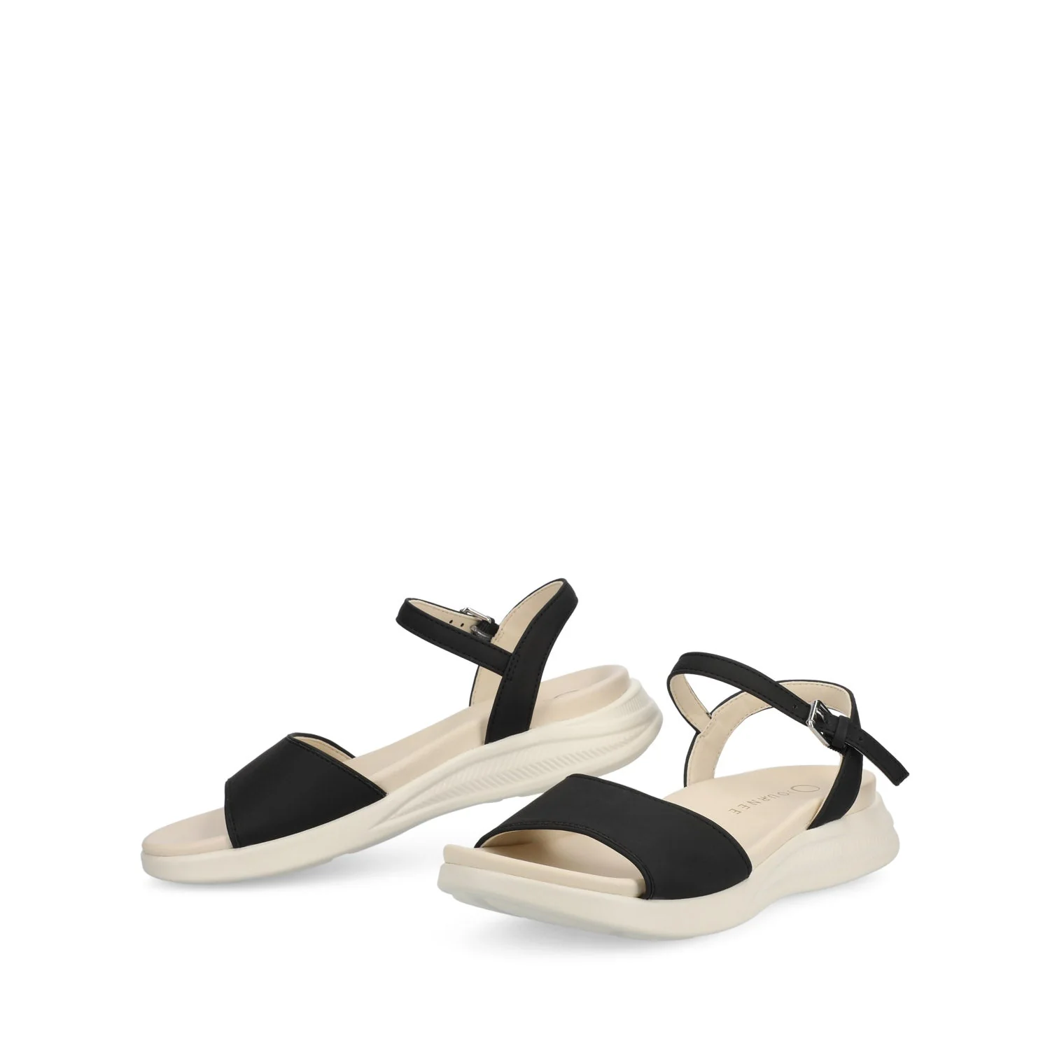 JAYLEE BUCKLE SANDALS IN VEGAN LEATHER - Black PU - Image 2