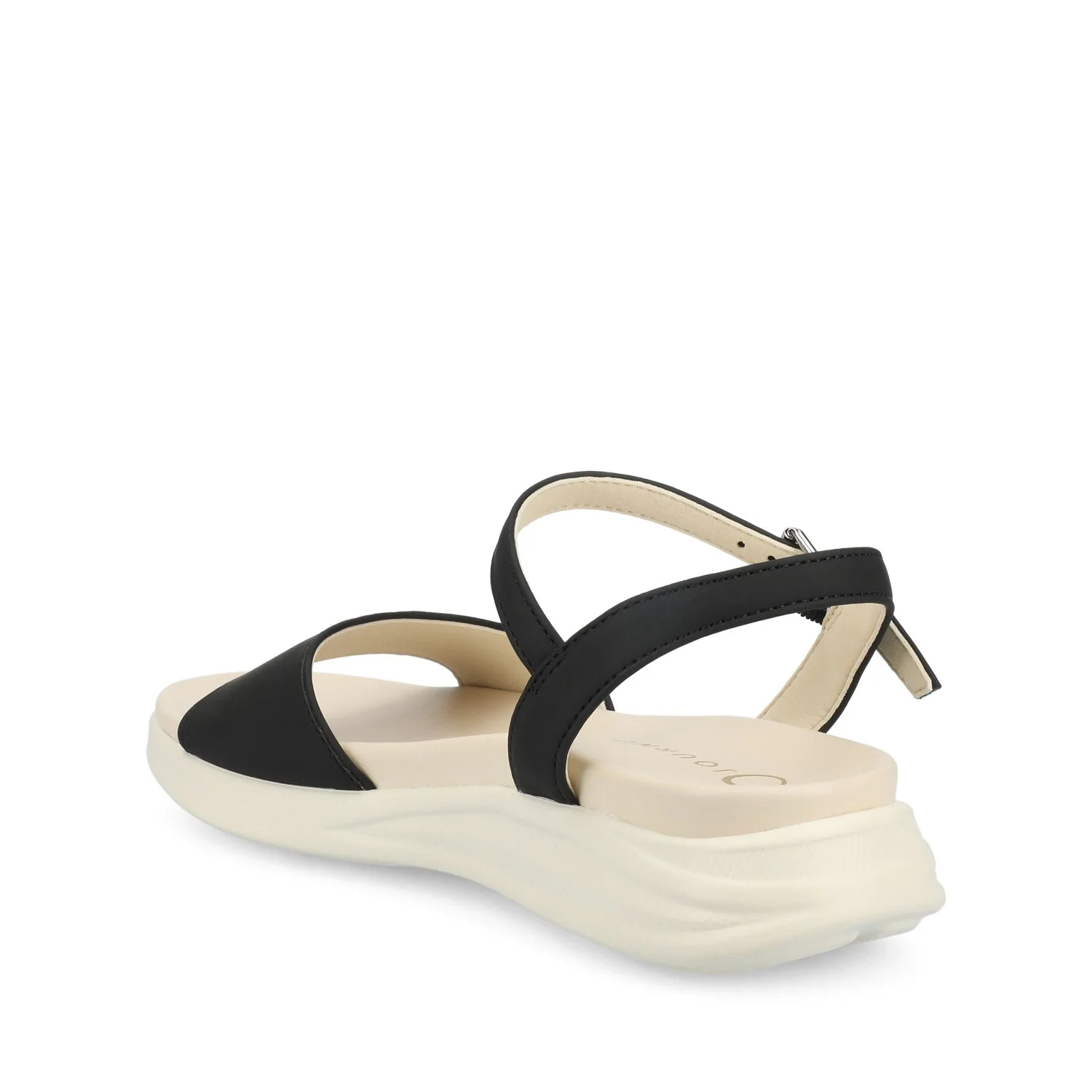 JAYLEE BUCKLE SANDALS IN VEGAN LEATHER - Black PU - Image 4