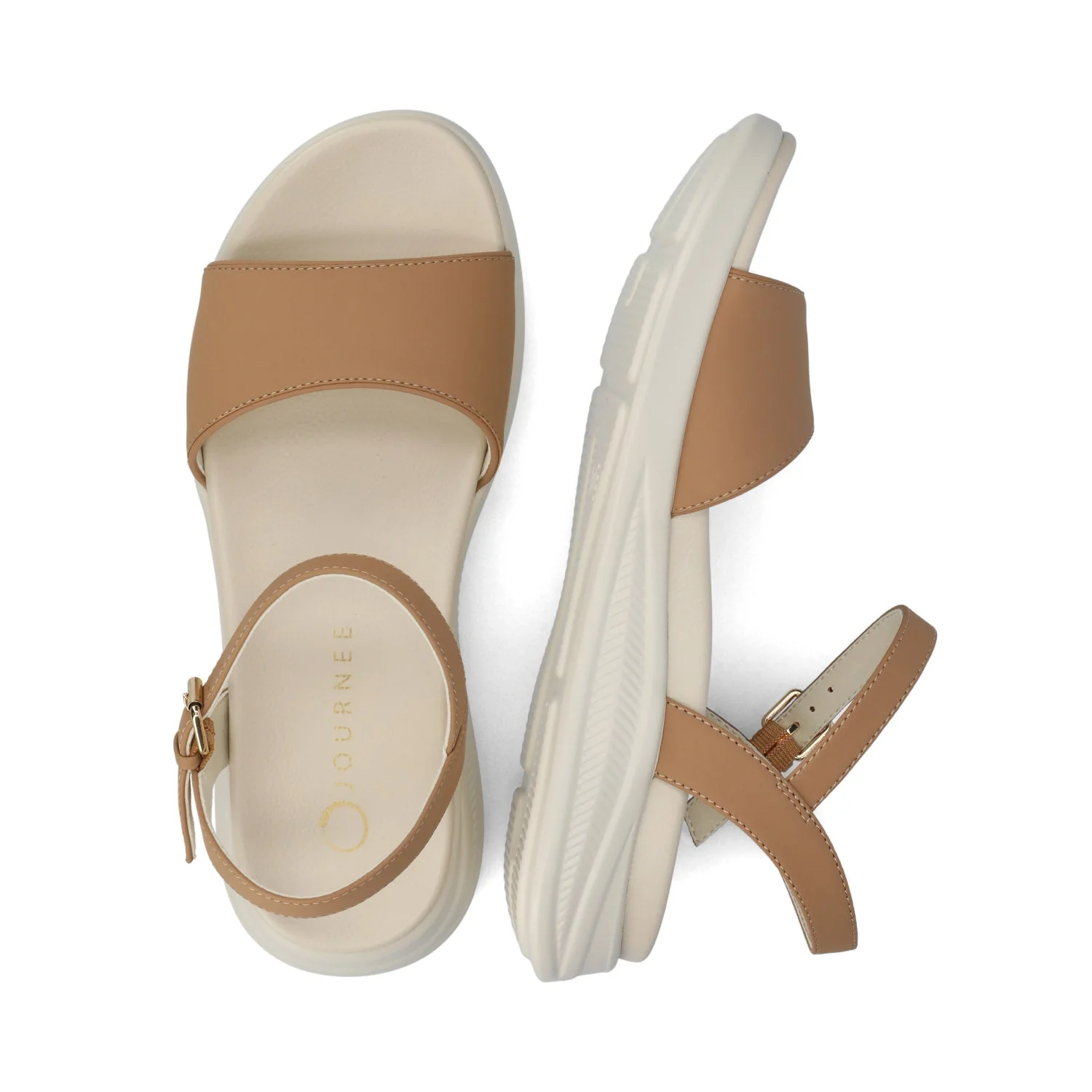 JAYLEE BUCKLE SANDALS IN VEGAN LEATHER - Sand PU - Image 3