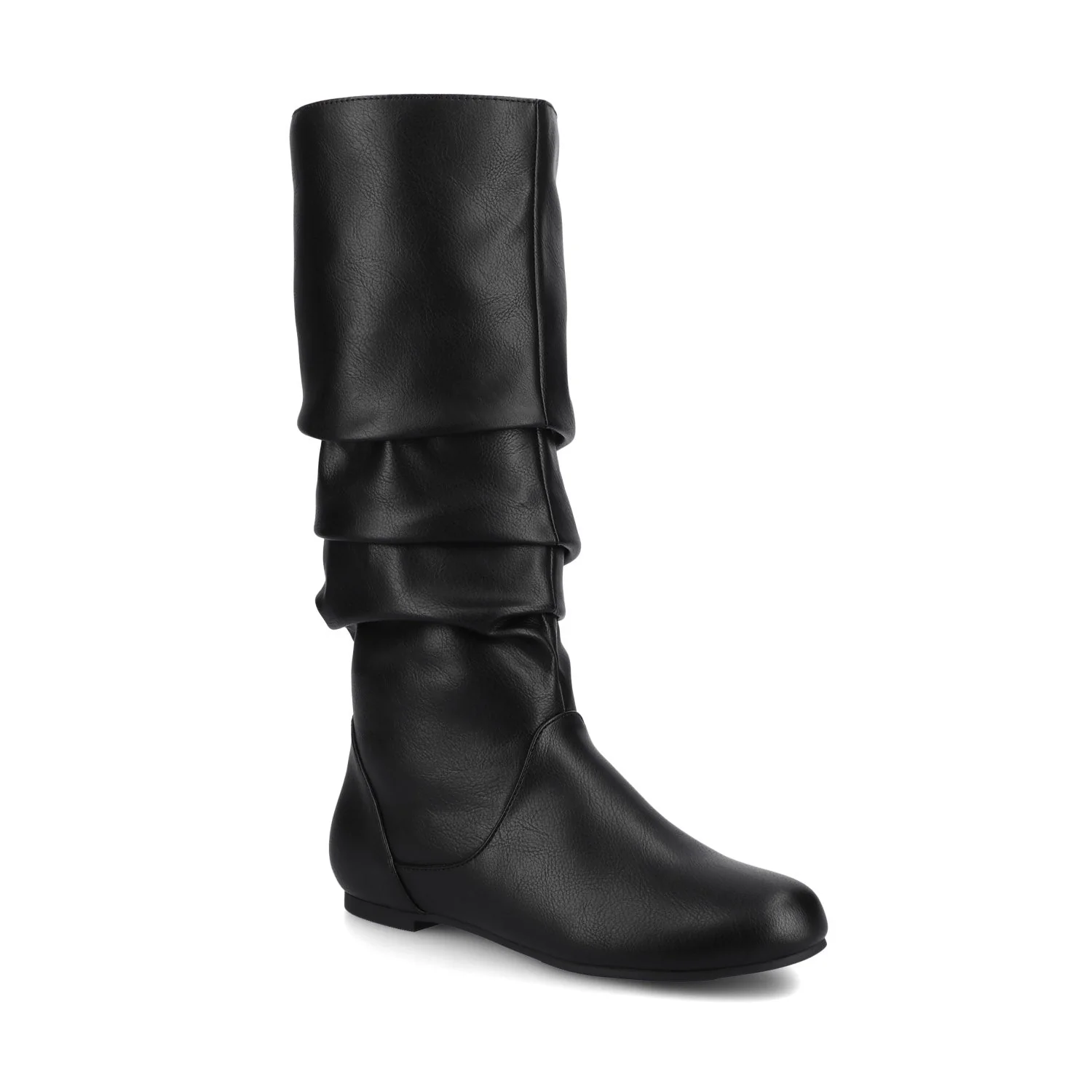 JAYNE KNEE HIGH BOOTS IN VEGAN LEATHER - Black - Image 2