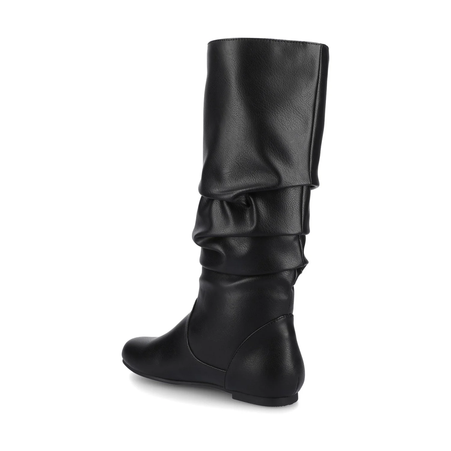 JAYNE KNEE HIGH BOOTS IN VEGAN LEATHER - Black - Image 3