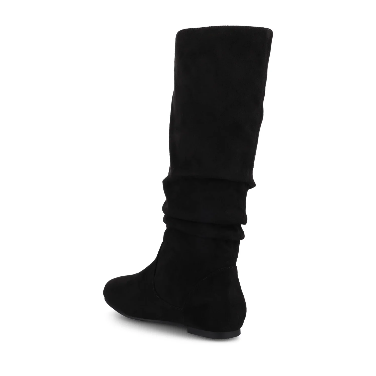 JAYNE KNEE HIGH BOOTS IN VEGAN LEATHER - Black  Faux Suede - Image 3