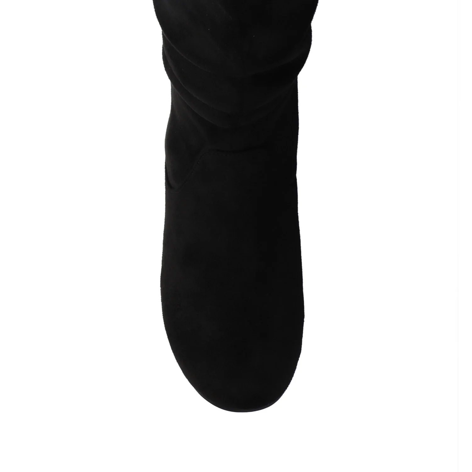 JAYNE KNEE HIGH BOOTS IN VEGAN LEATHER - Black  Faux Suede - Image 5