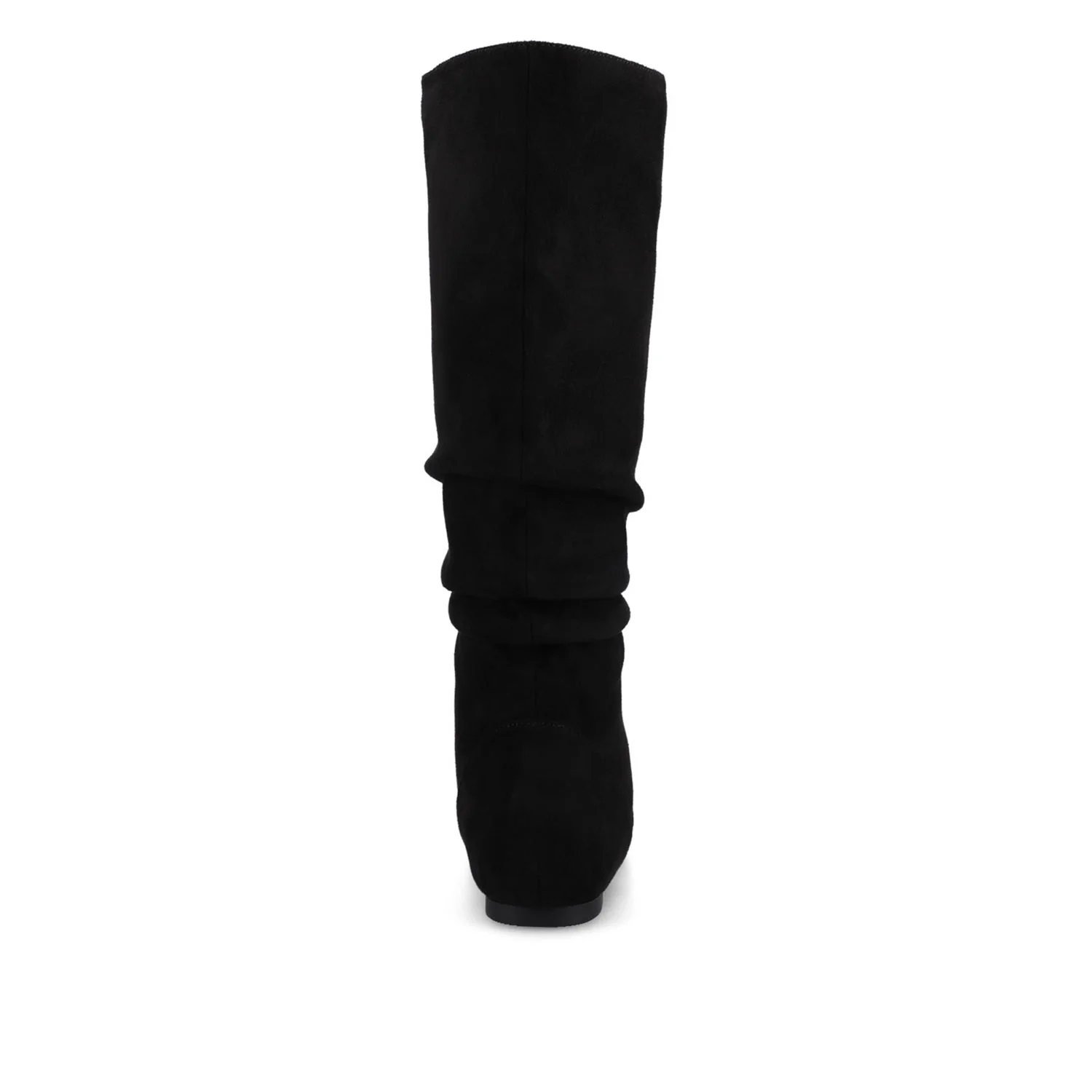 JAYNE KNEE HIGH BOOTS IN VEGAN LEATHER - Black  Faux Suede - Image 4