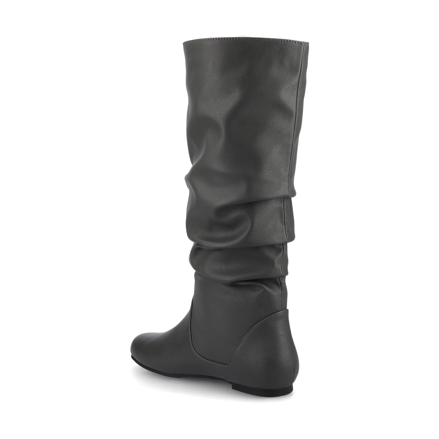 JAYNE KNEE HIGH BOOTS IN X-WIDE CALF - Grey Faux Suede - Image 3
