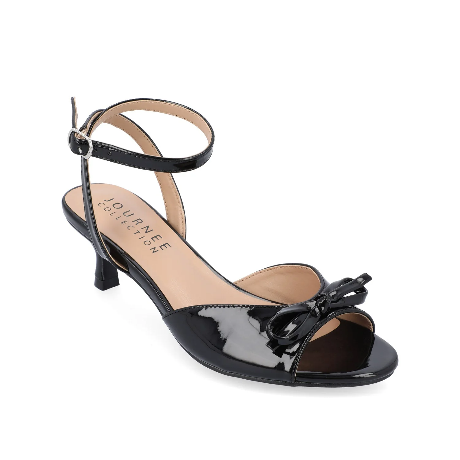 JENNIFER STRAPPY KITTEN HEELS IN PATENT - Black Patent - Image 2