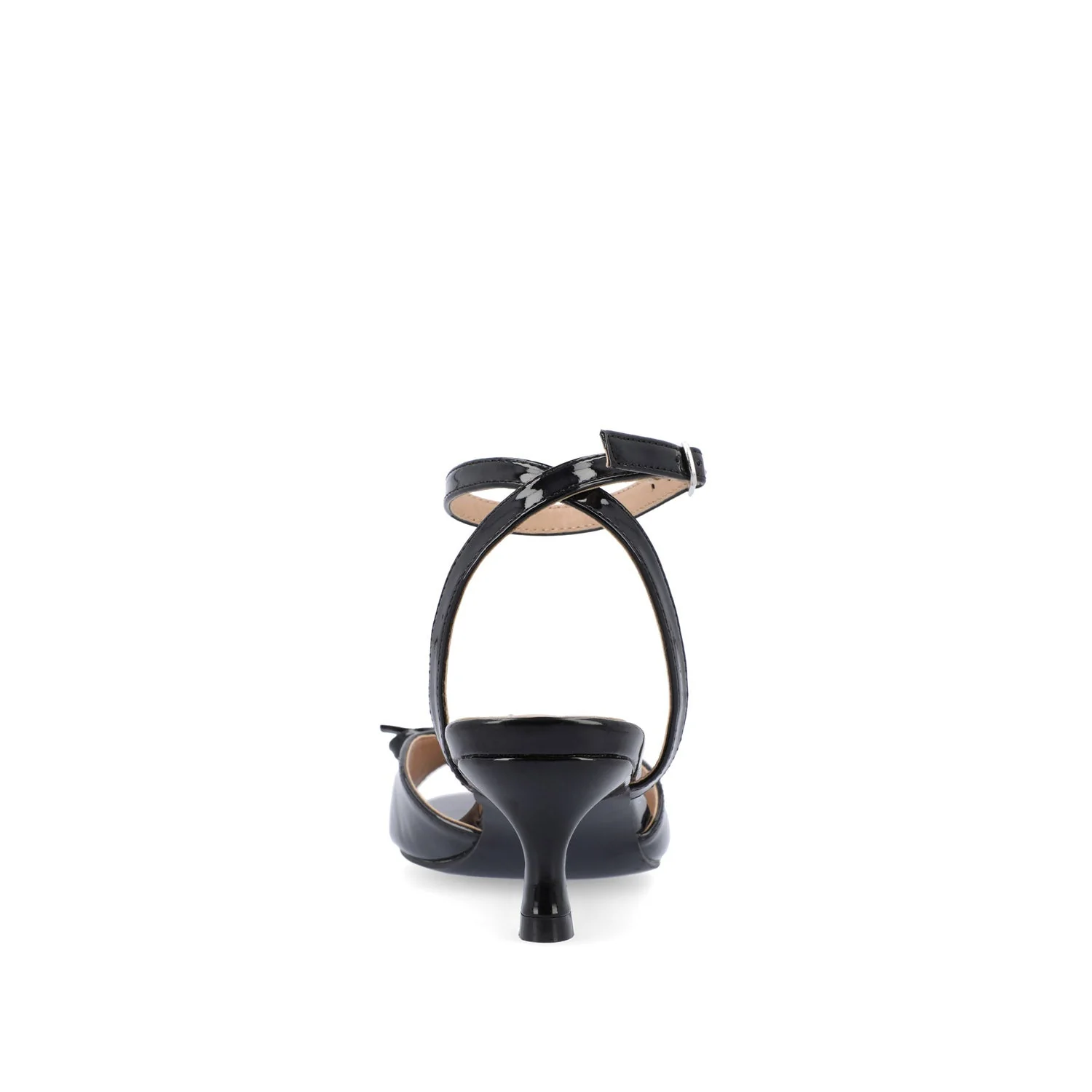 JENNIFER STRAPPY KITTEN HEELS IN PATENT - Black Patent - Image 7