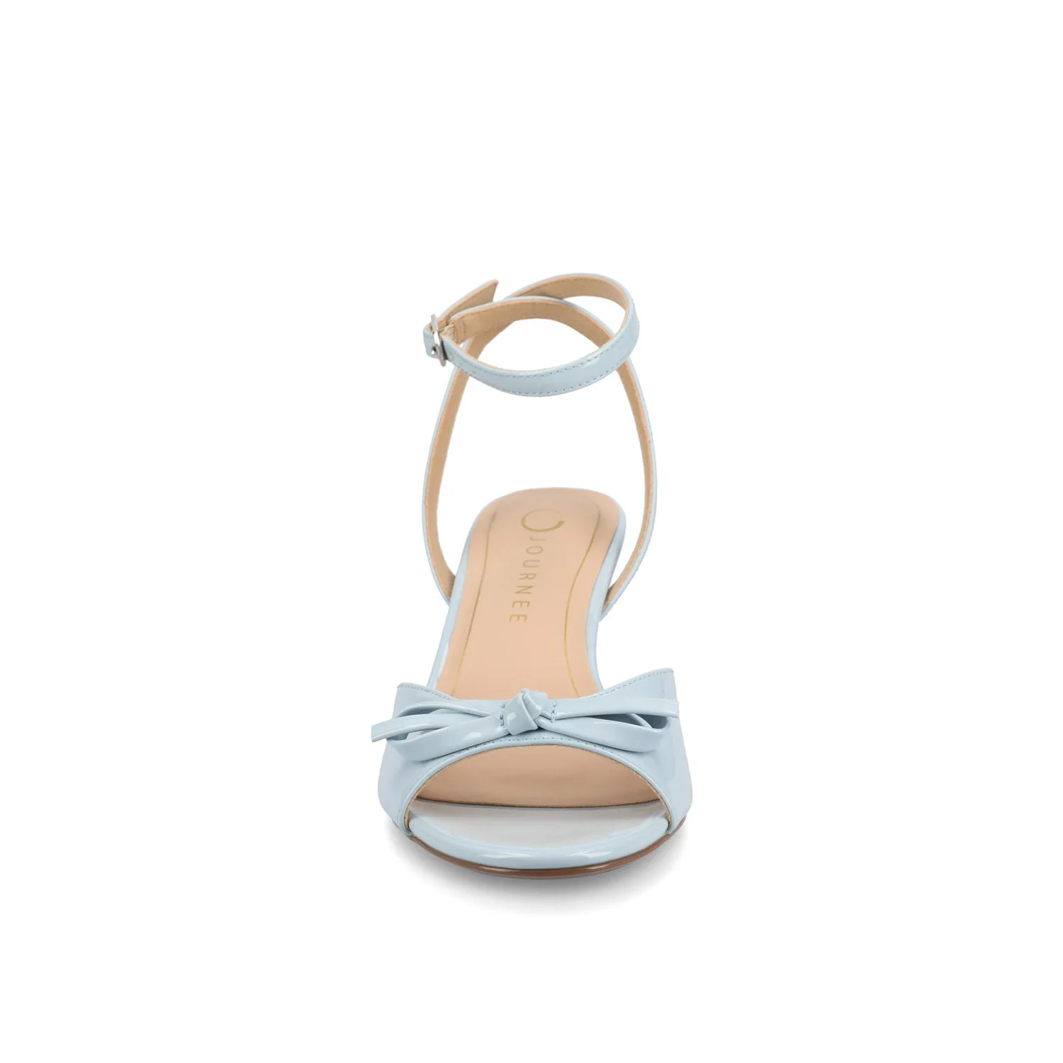 JENNIFER STRAPPY KITTEN HEELS IN PATENT - Blue Patent - Image 5