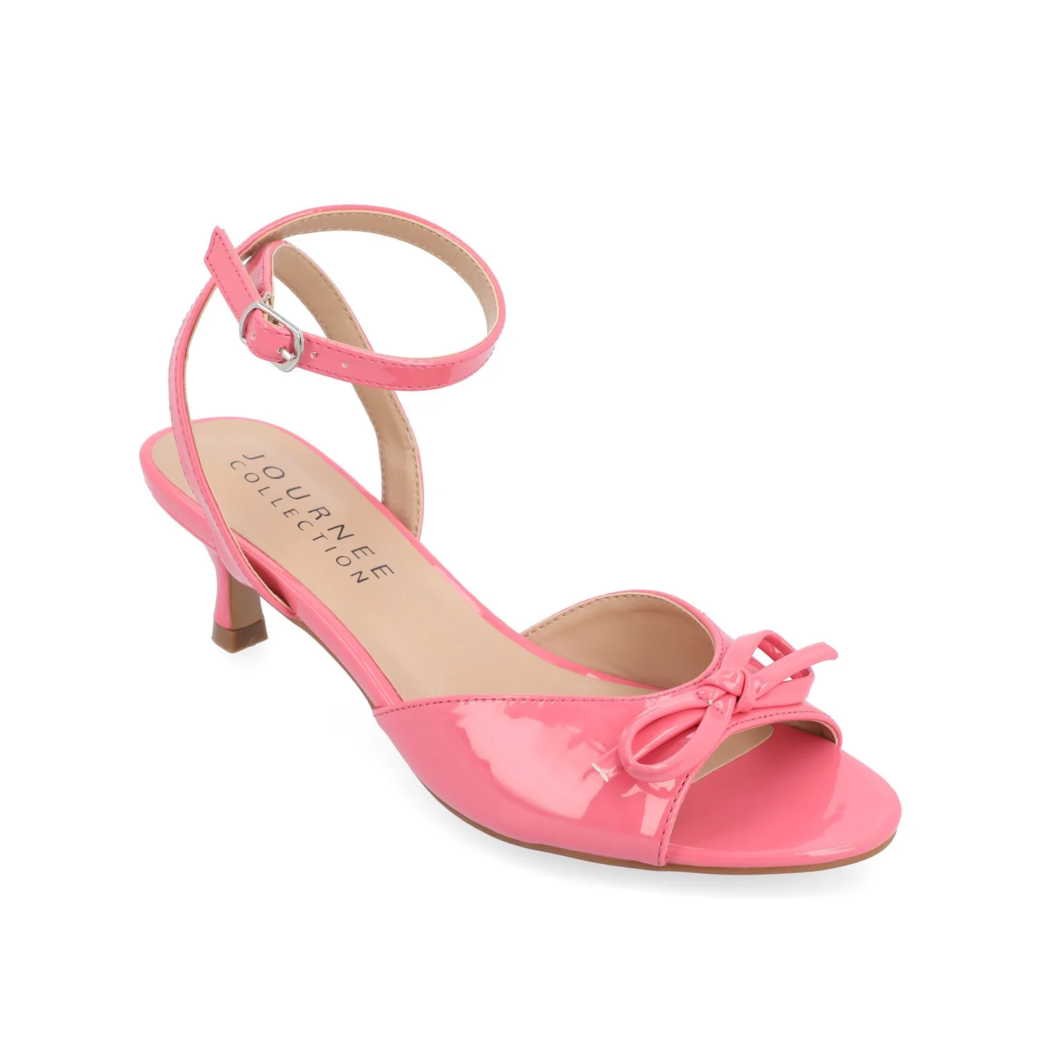 JENNIFER STRAPPY KITTEN HEELS IN PATENT - Pink Patent - Image 2