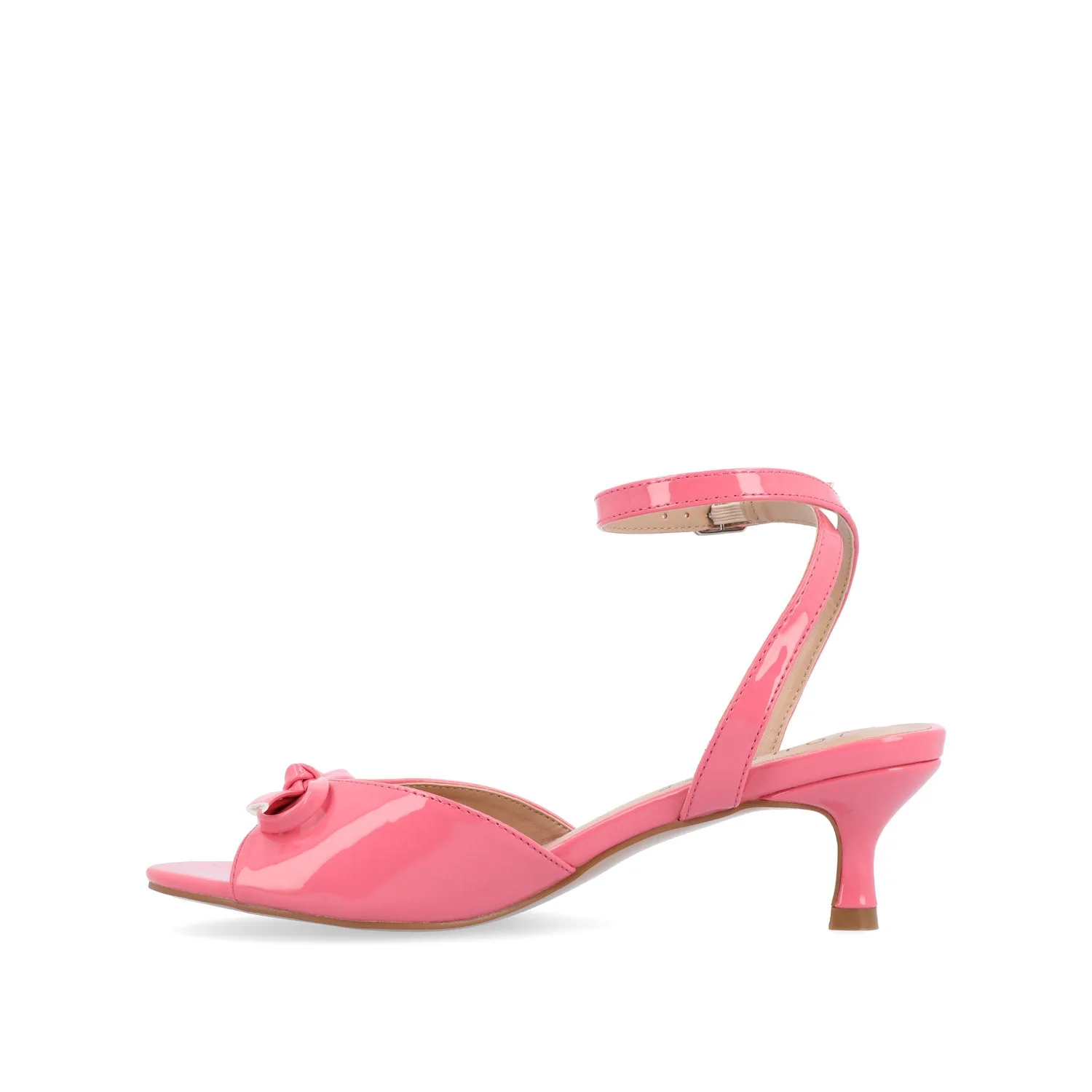 JENNIFER STRAPPY KITTEN HEELS IN PATENT - Pink Patent - Image 3