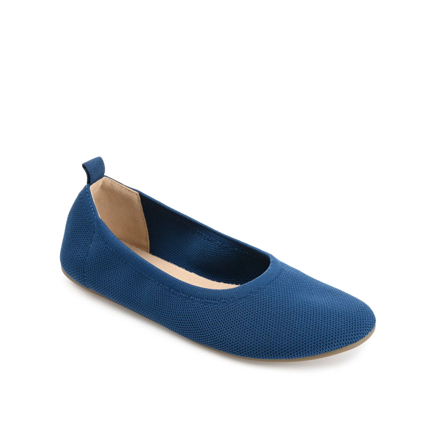 JERSIE BALLET FLATS IN KNIT FABRIC - Navy Nubuck - Image 2