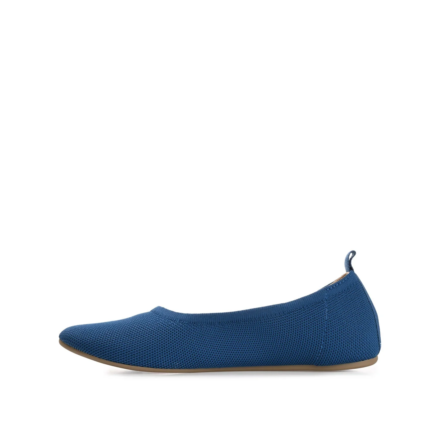 JERSIE BALLET FLATS IN KNIT FABRIC - Navy Nubuck - Image 3