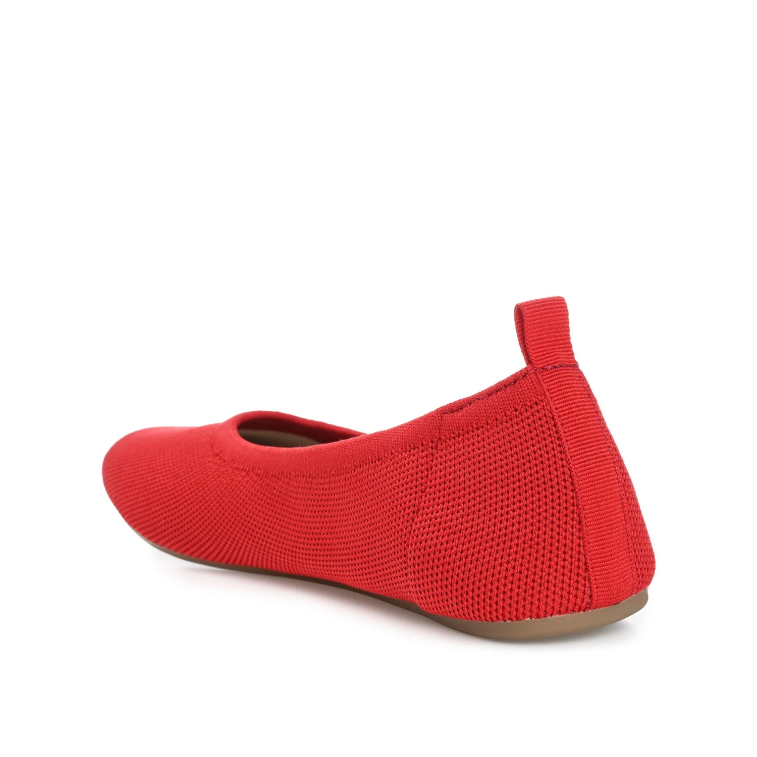 JERSIE BALLET FLATS IN KNIT FABRIC - Red - Image 4