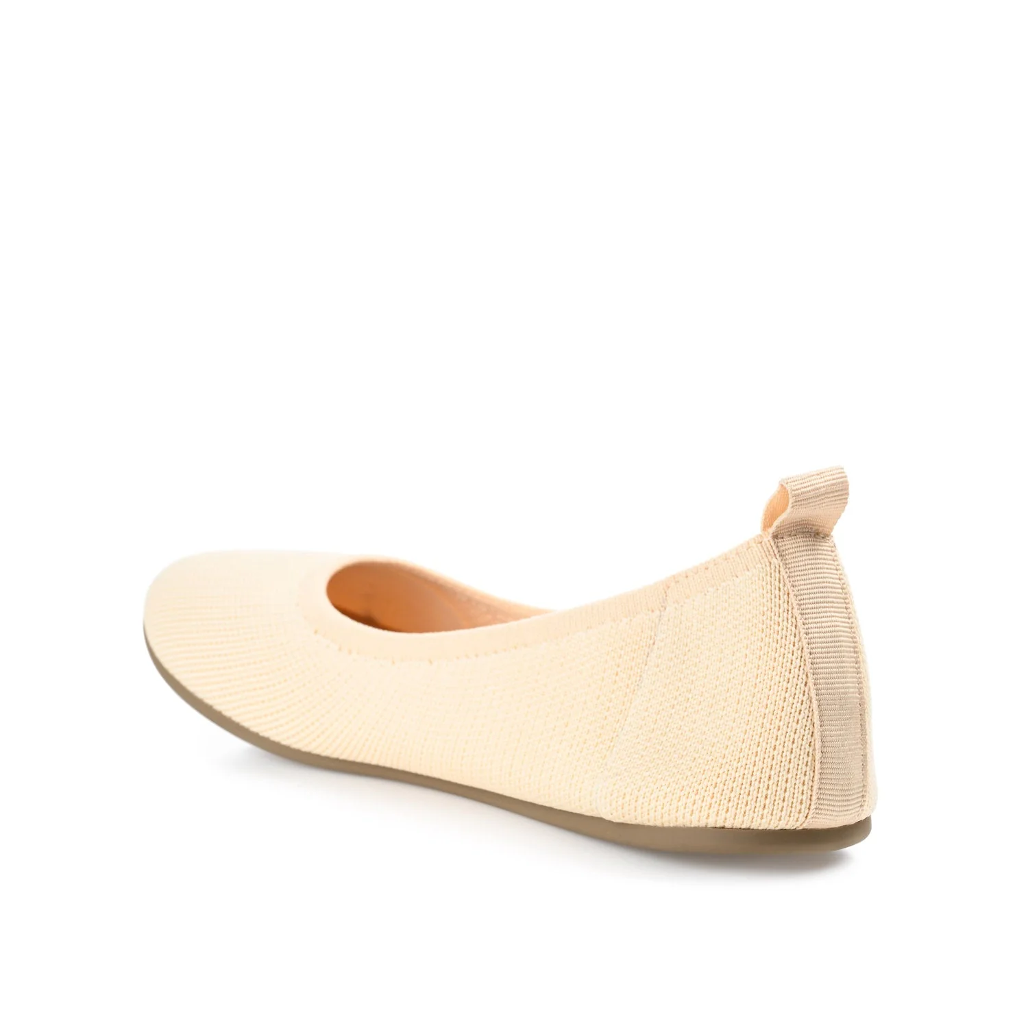 JERSIE KNIT BALLET FLATS IN WIDE - Cream - Image 4