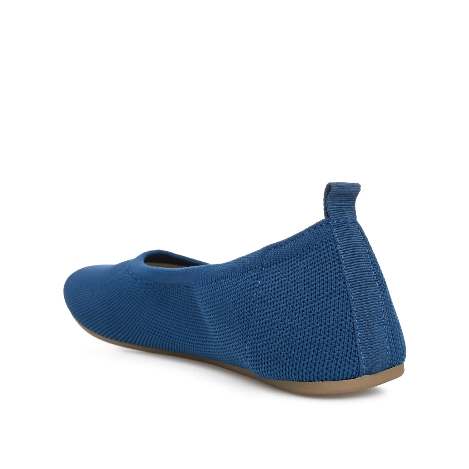 JERSIE KNIT BALLET FLATS IN WIDE - Navy Nubuck - Image 4