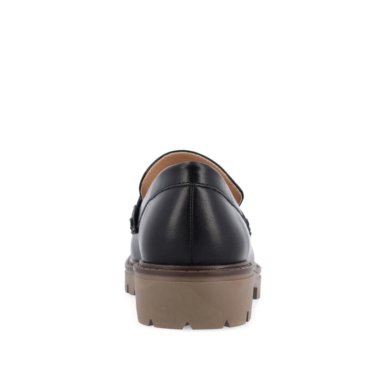 JESSAMEY HORSE BIT LOAFER FLATS - Black Vegan Leather - Image 7