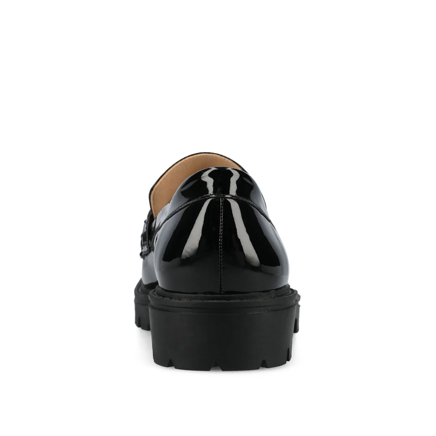 JESSAMEY HORSE BIT LOAFER FLATS IN WIDE - Black Patent Leather - Image 7