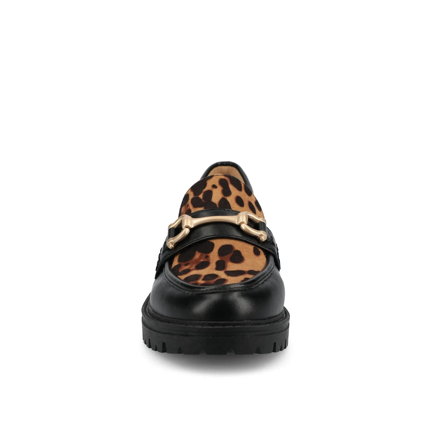 JESSAMEY HORSE BIT LOAFER FLATS - Leopard Faux - Image 5