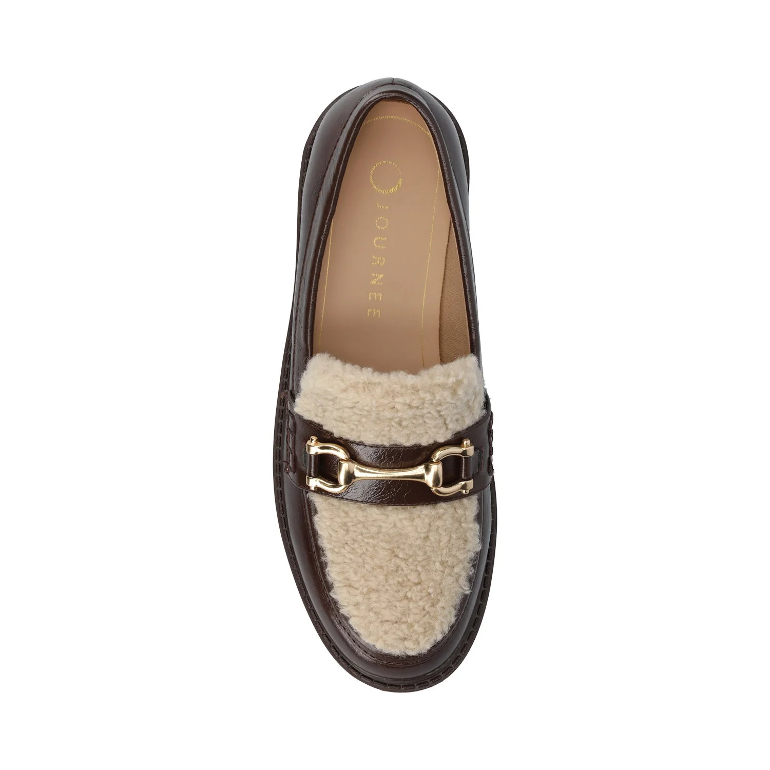 JESSAMEY LOAFER FLAT - Crinkle Brown Sherpa - Image 4