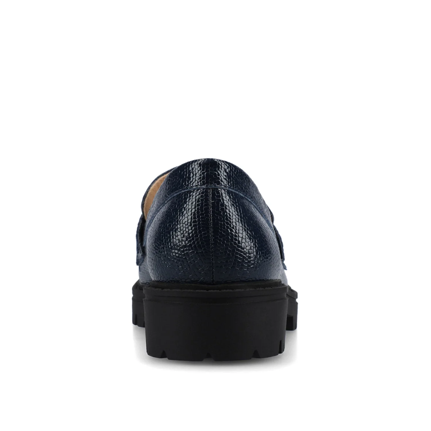 JESSAMEY LOAFER FLAT IN WIDE - Navy Patent - Image 6