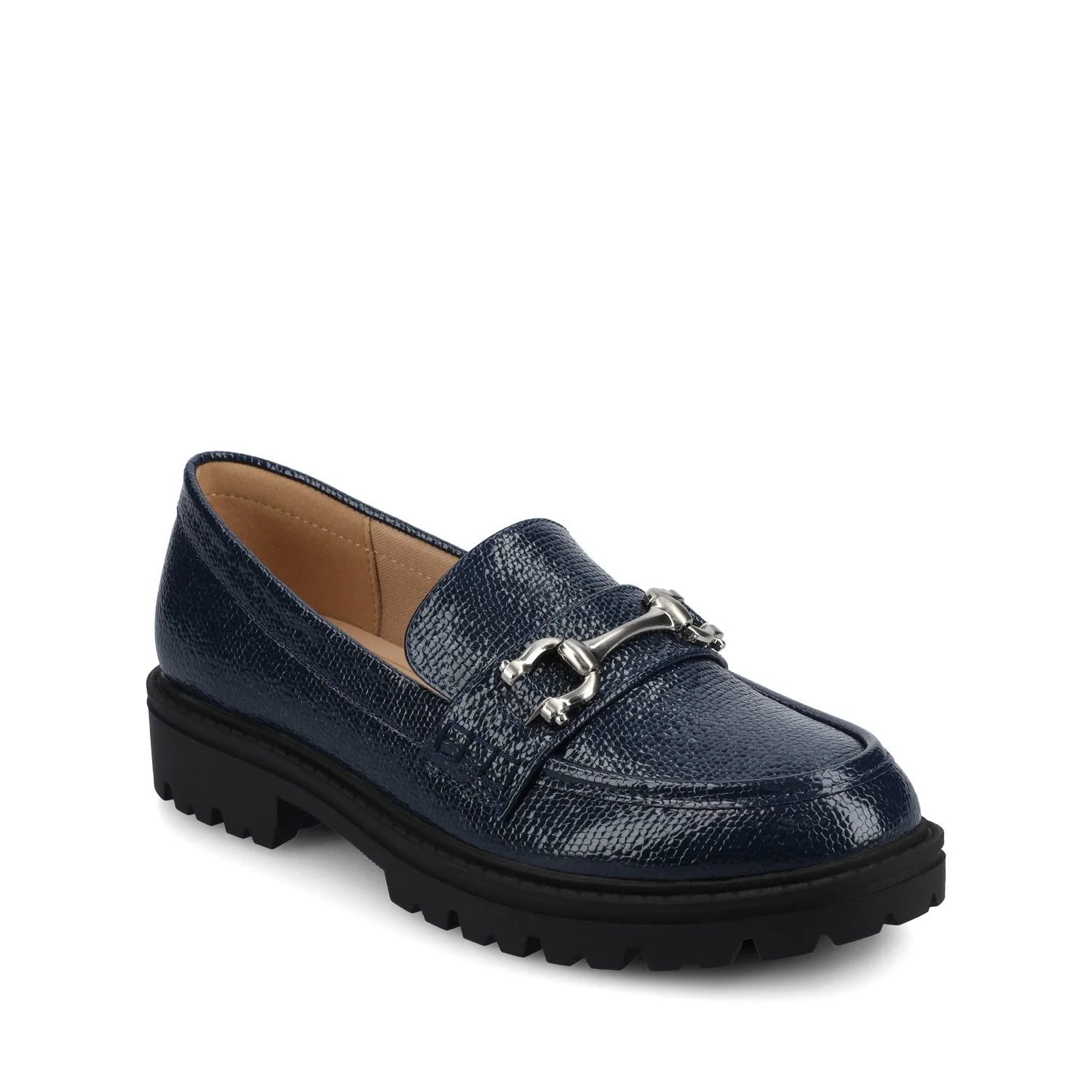 JESSAMEY LOAFER FLAT - Navy Patent - Image 2