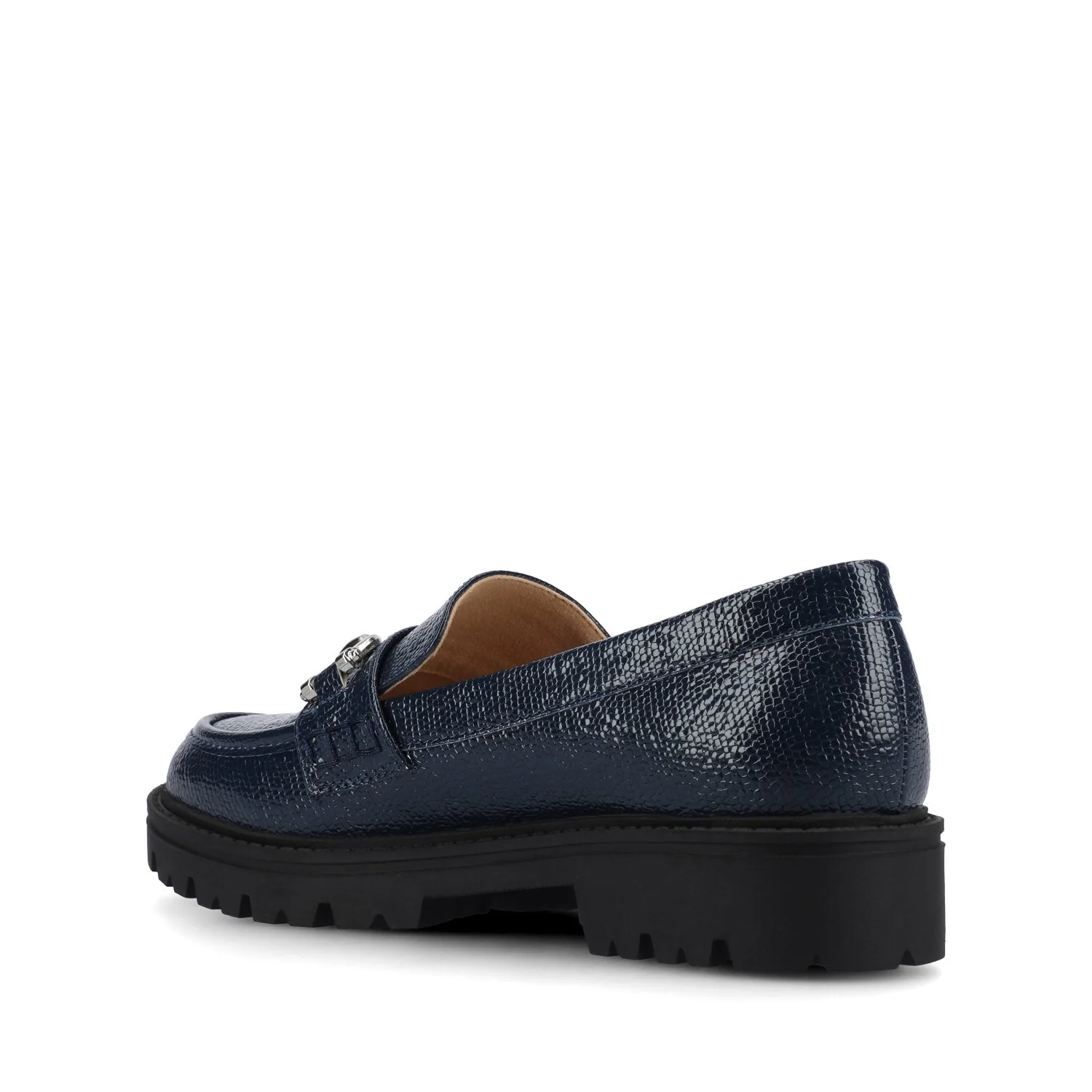 JESSAMEY LOAFER FLAT - Navy Patent - Image 3