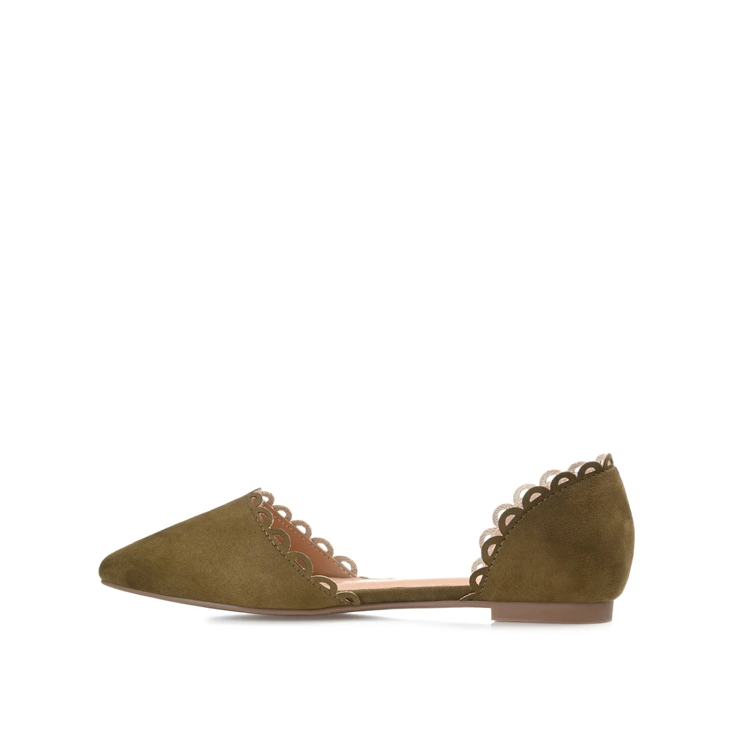 JEZLIN D'ORSAY FLATS IN FAUX SUEDE - Green - Image 3