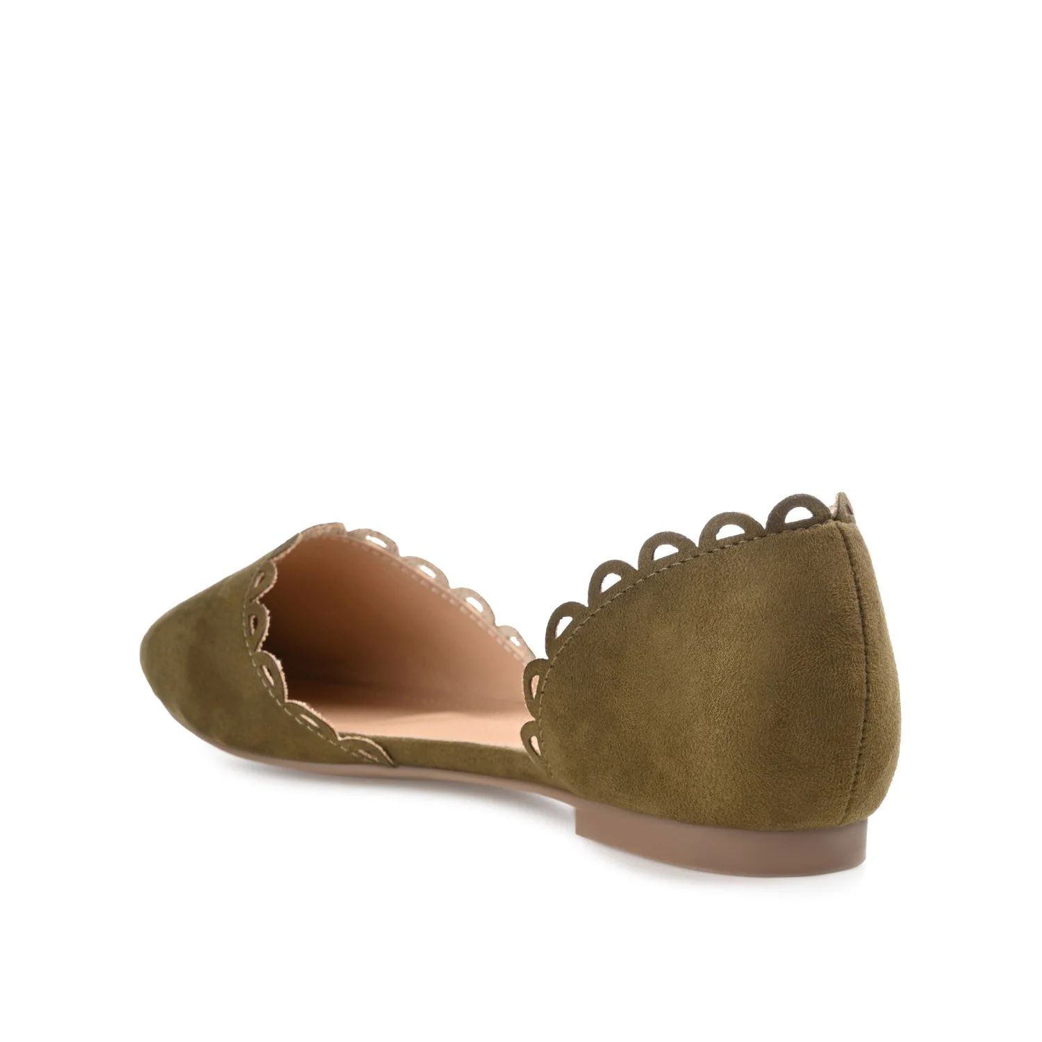 JEZLIN D'ORSAY FLATS IN FAUX SUEDE - Green - Image 4