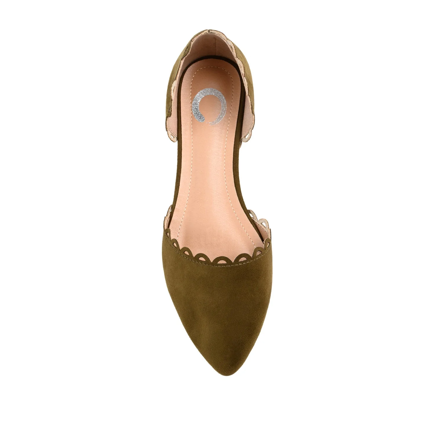 JEZLIN D'ORSAY FLATS IN FAUX SUEDE - Green - Image 6