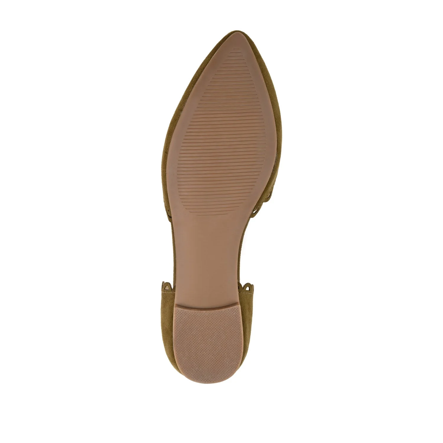 JEZLIN D'ORSAY FLATS IN FAUX SUEDE - Green - Image 8