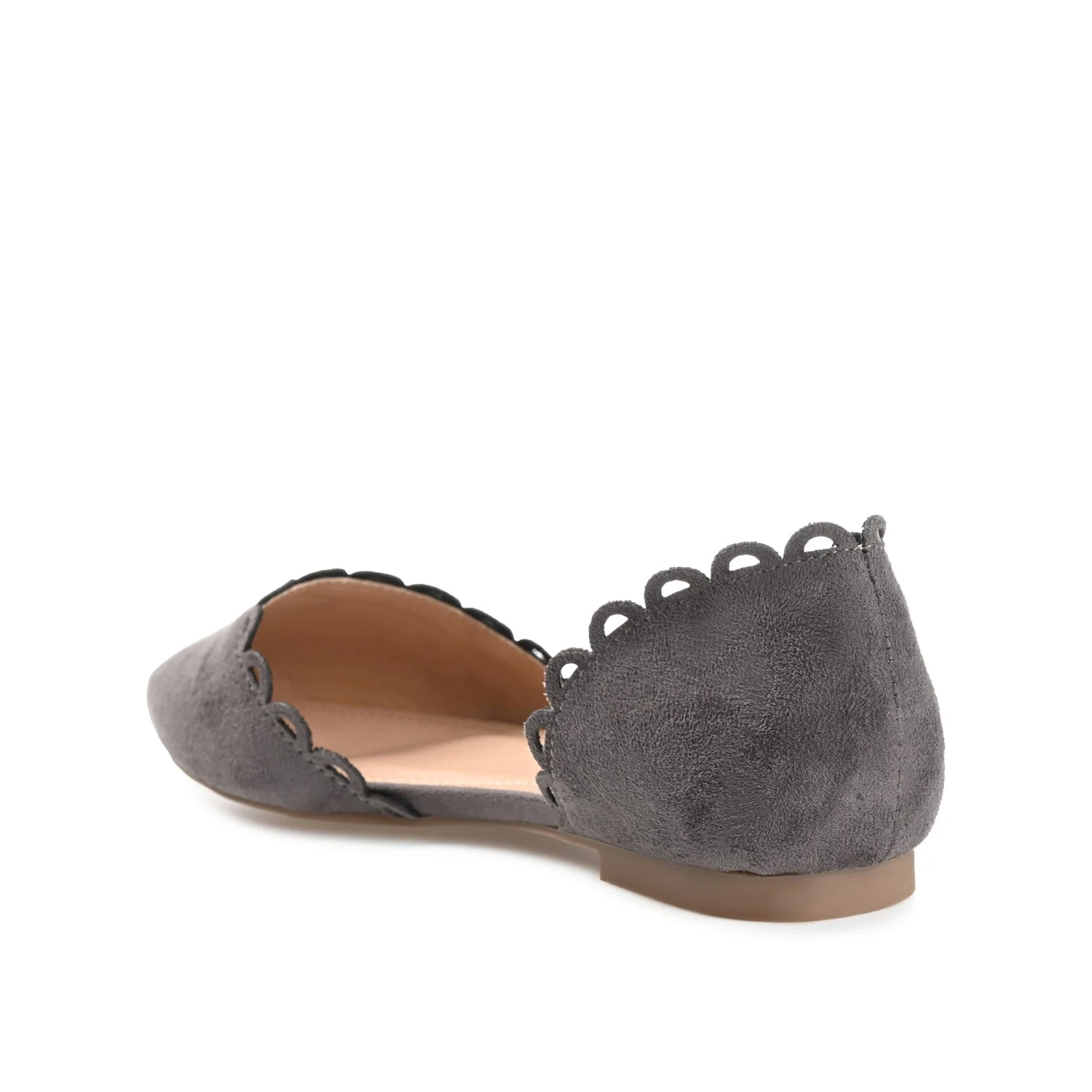 JEZLIN D'ORSAY FLATS IN FAUX SUEDE - Grey - Image 4