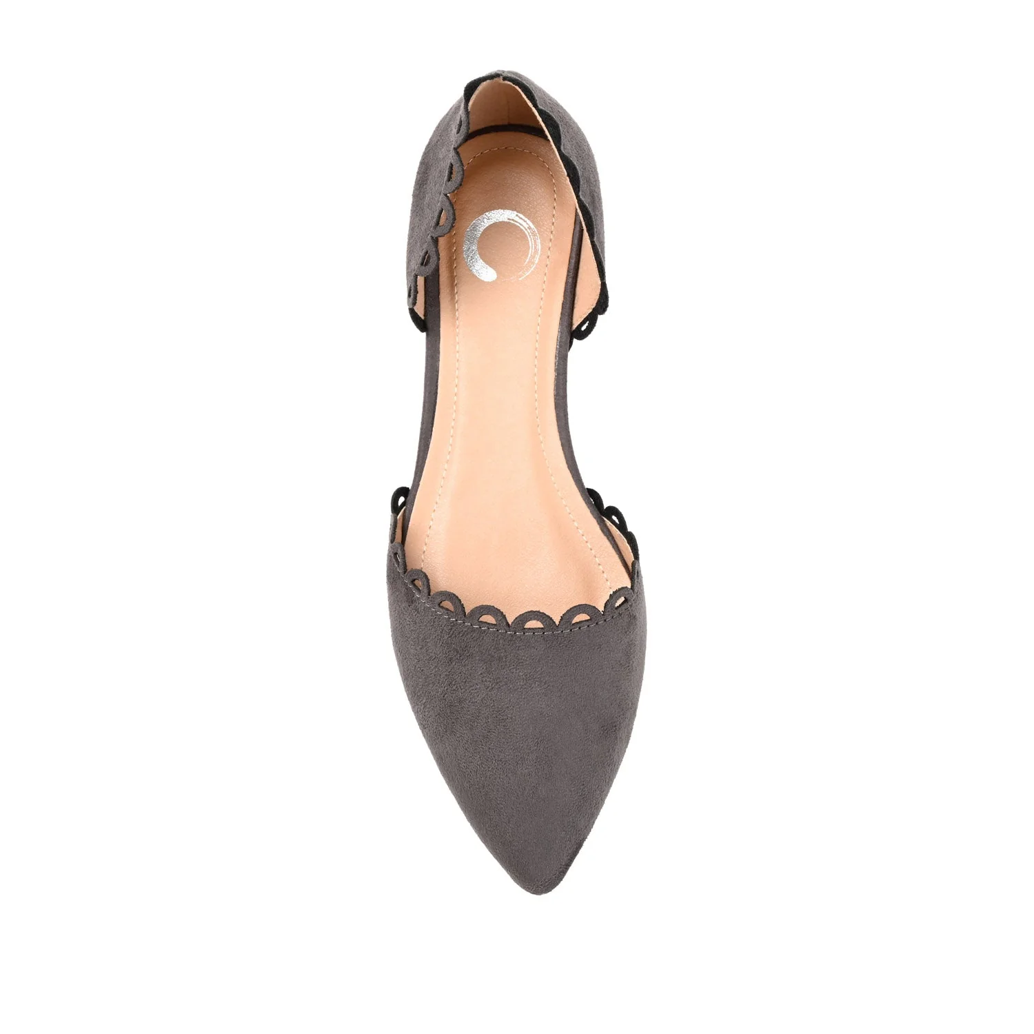 JEZLIN D'ORSAY FLATS IN FAUX SUEDE - Grey - Image 6