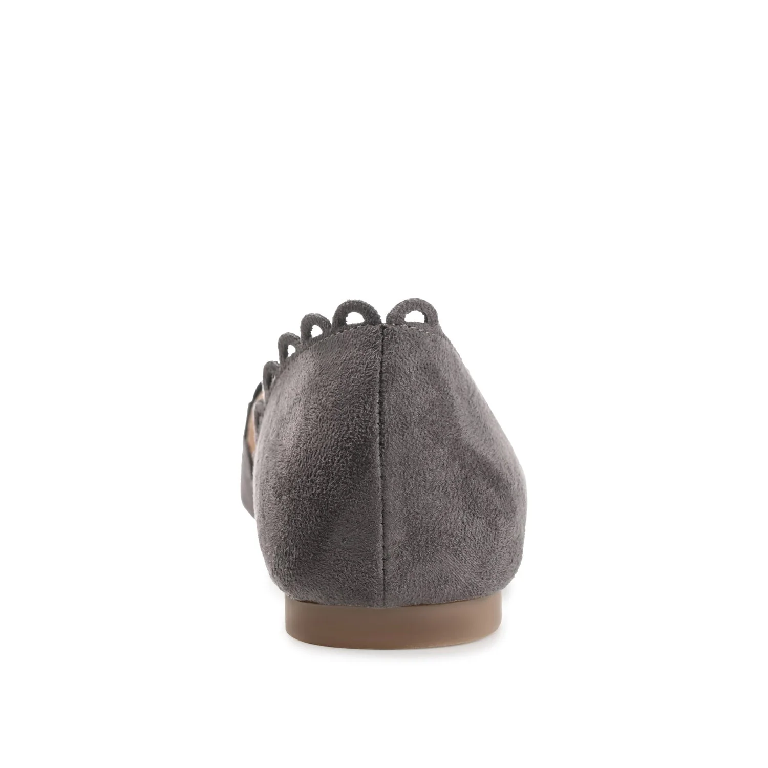 JEZLIN D'ORSAY FLATS IN FAUX SUEDE - Grey - Image 7