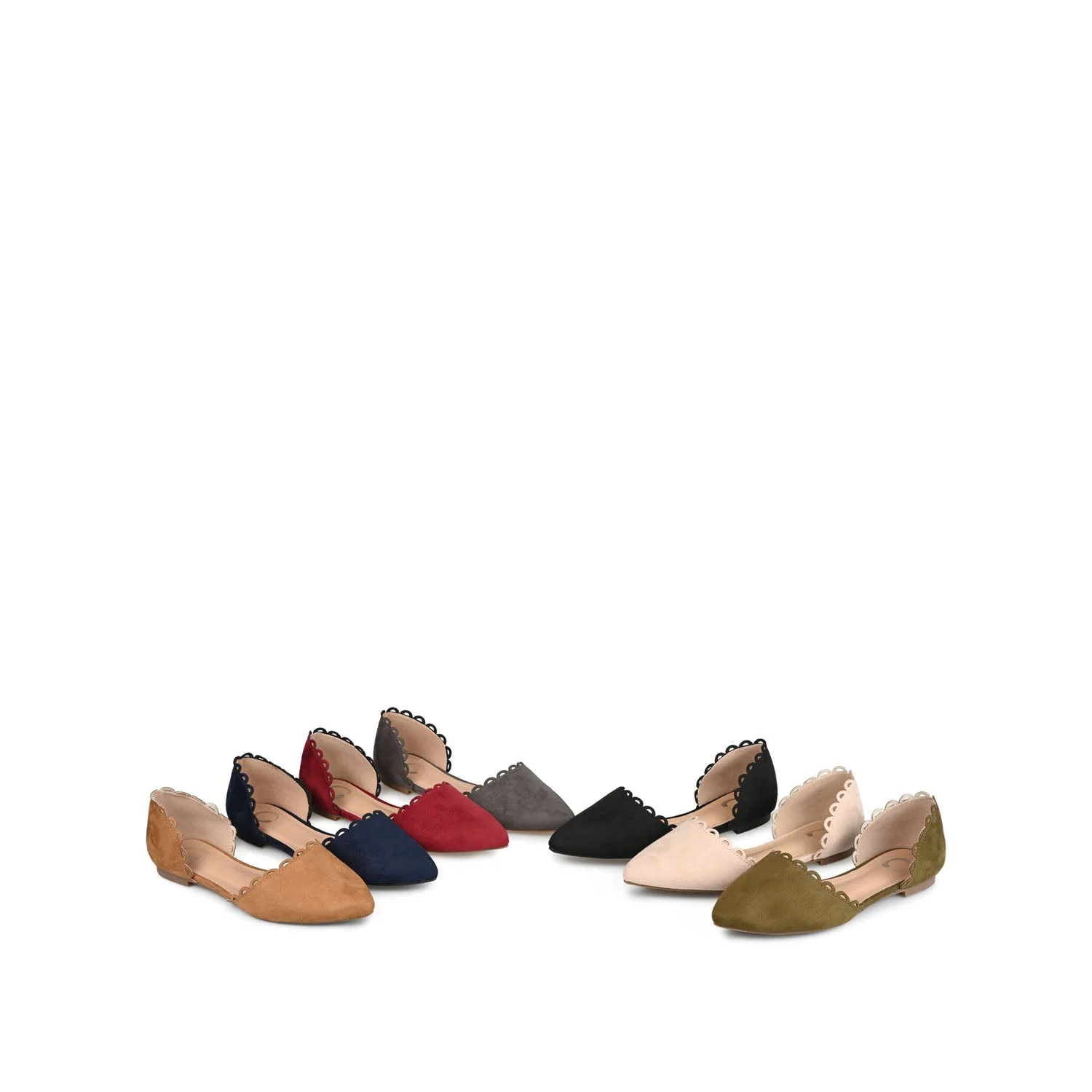 JEZLIN D'ORSAY FLATS IN FAUX SUEDE - Wine - Image 11