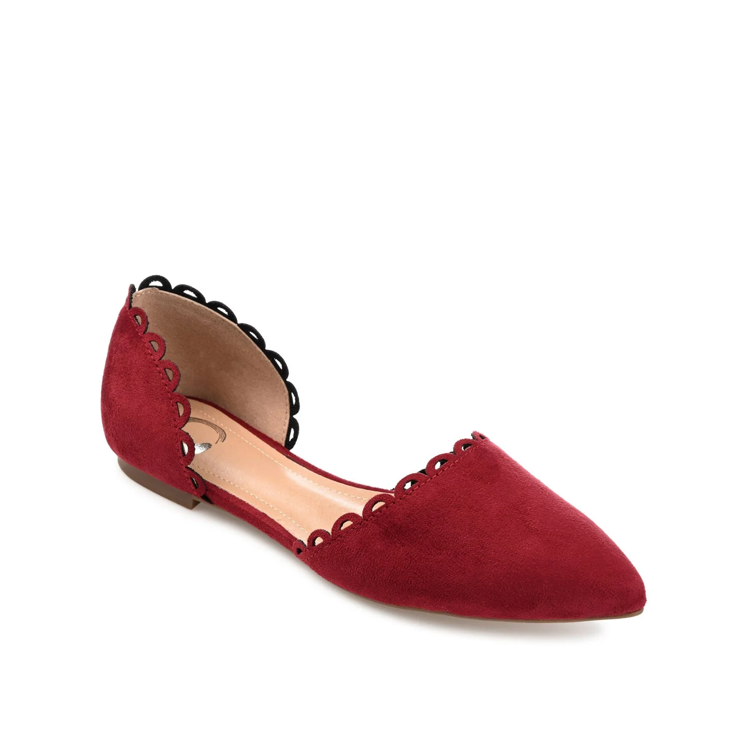 JEZLIN D'ORSAY FLATS IN FAUX SUEDE - Wine - Image 3
